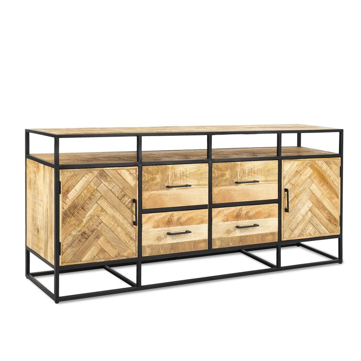 Kommode Jax 200cm - Hellbraun-Kommoden-Benoa-le canapé