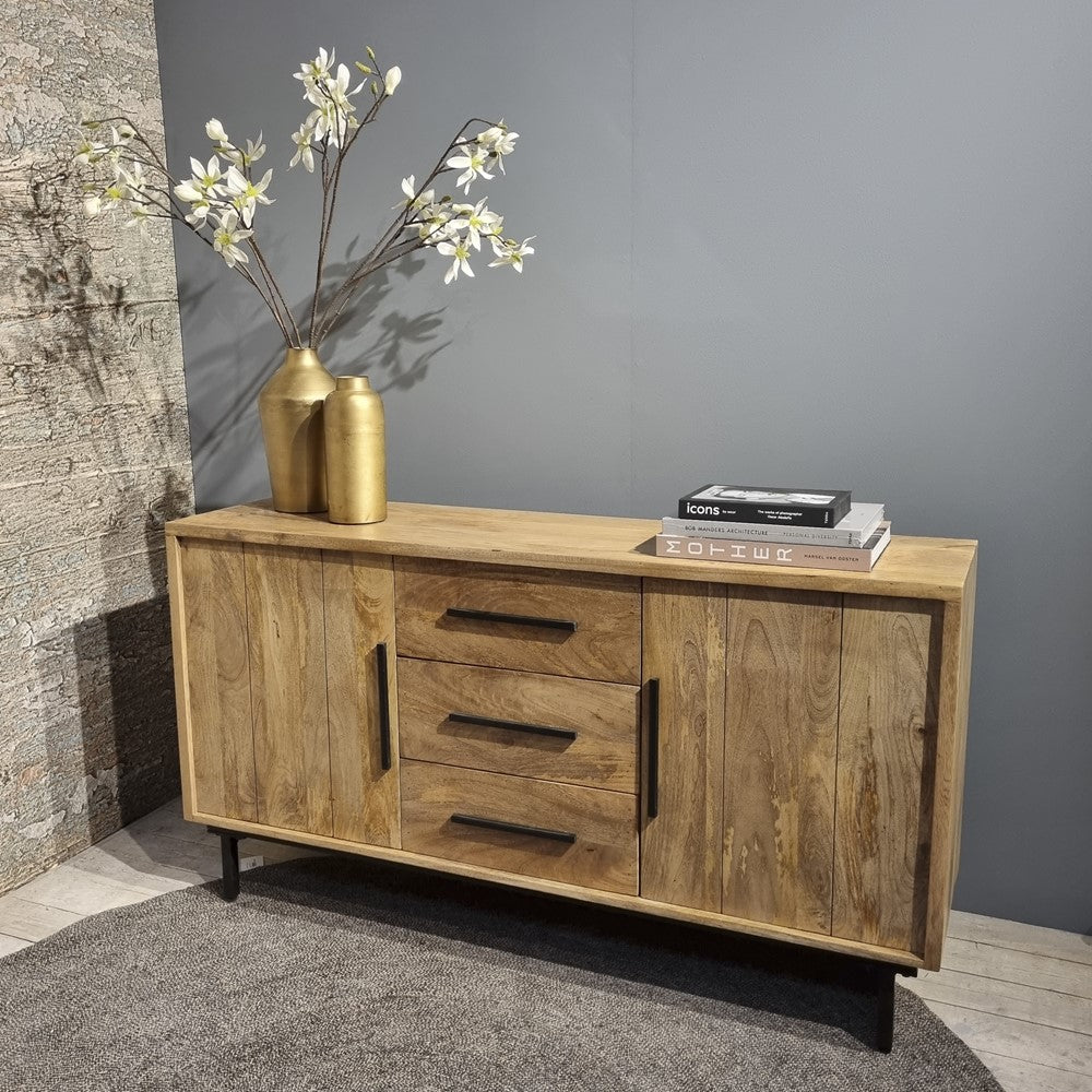 Kommode Jayden aus Mangoholz 155cm - Natur-Kommoden-Benoa-le canapé