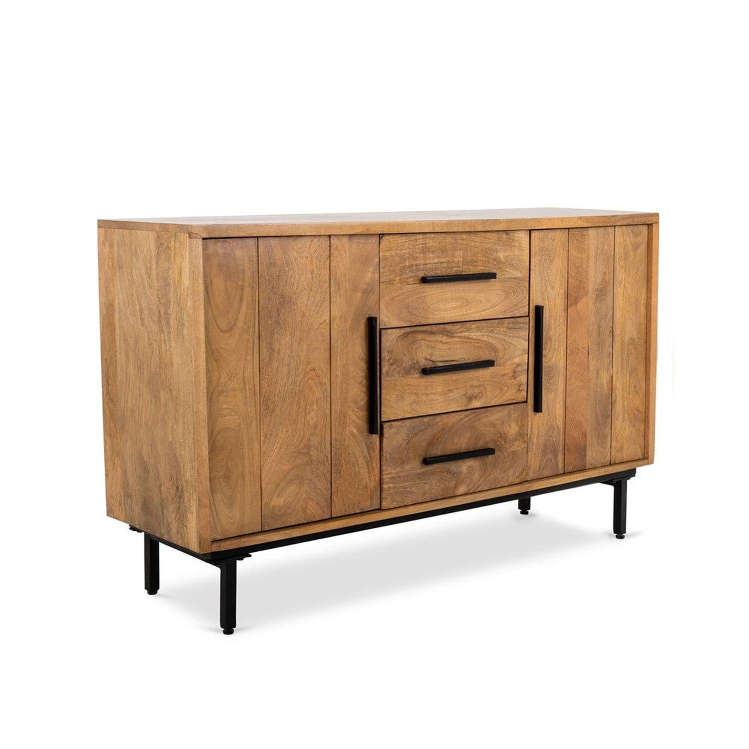 Kommode Jayden aus Mangoholz 155cm - Natur-Kommoden-Benoa-le canapé
