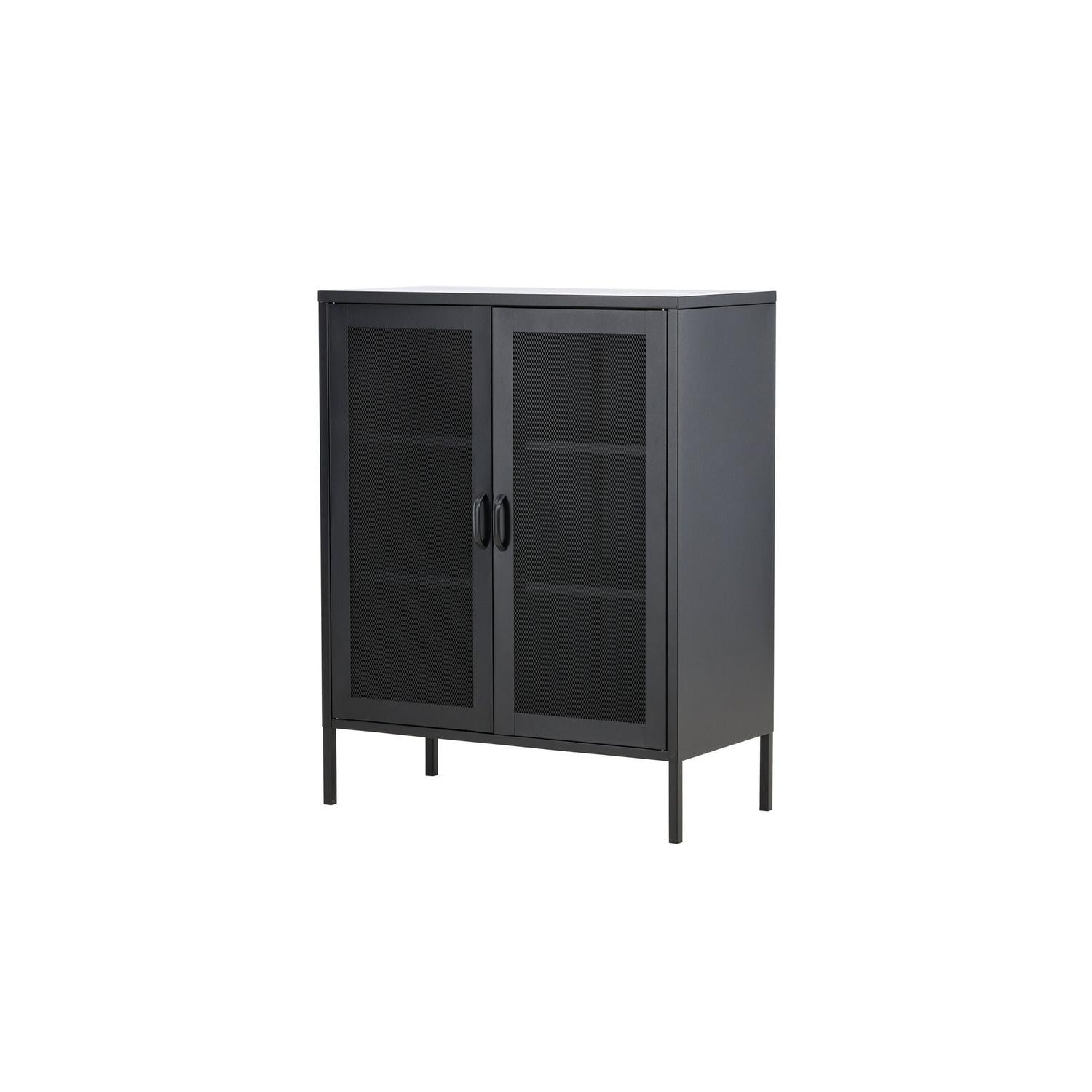 Kommode Misha 80cm aus Metall - Schwarz-Kommoden-Venture Home-le canapé