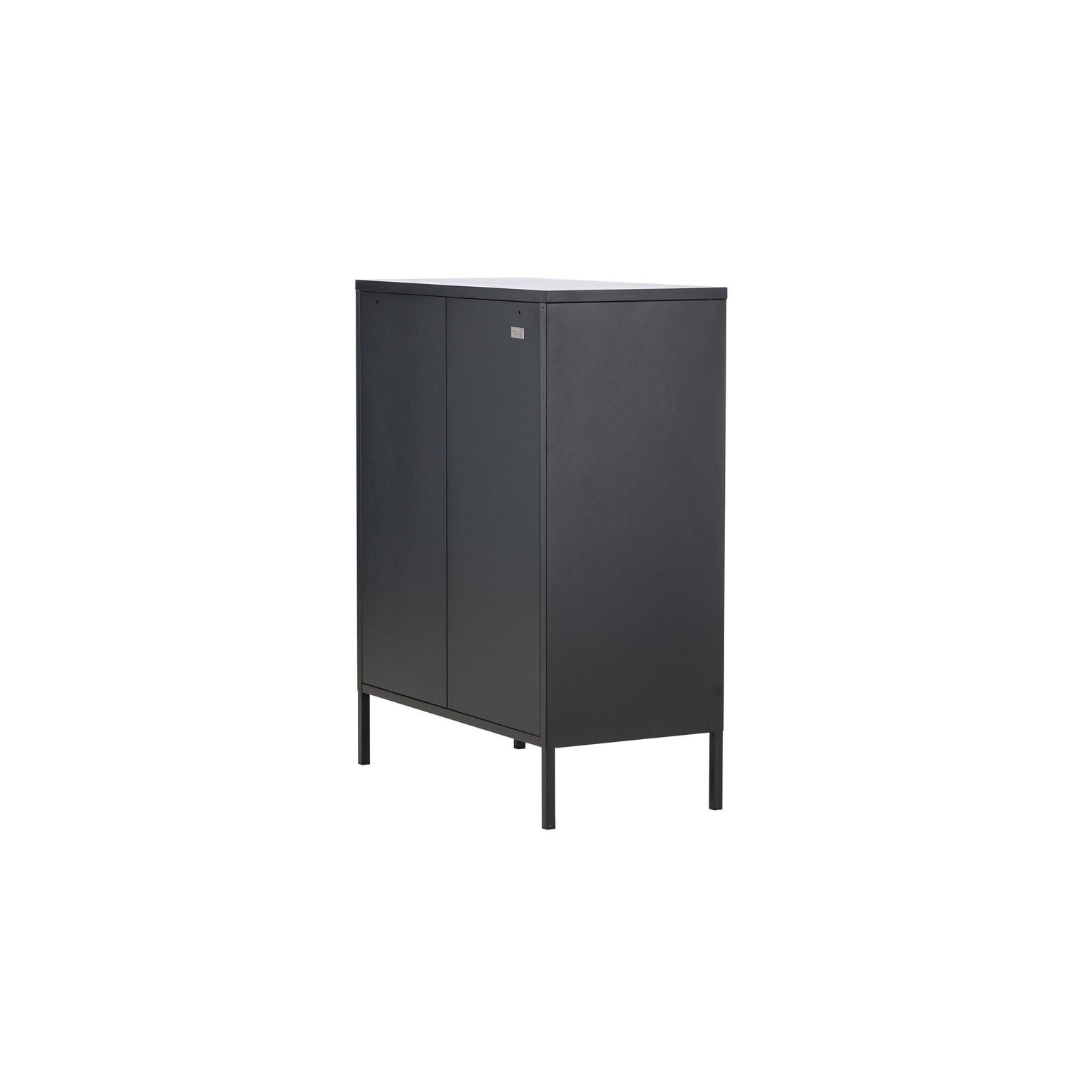 Kommode Misha 80cm aus Metall - Schwarz-Kommoden-Venture Home-le canapé