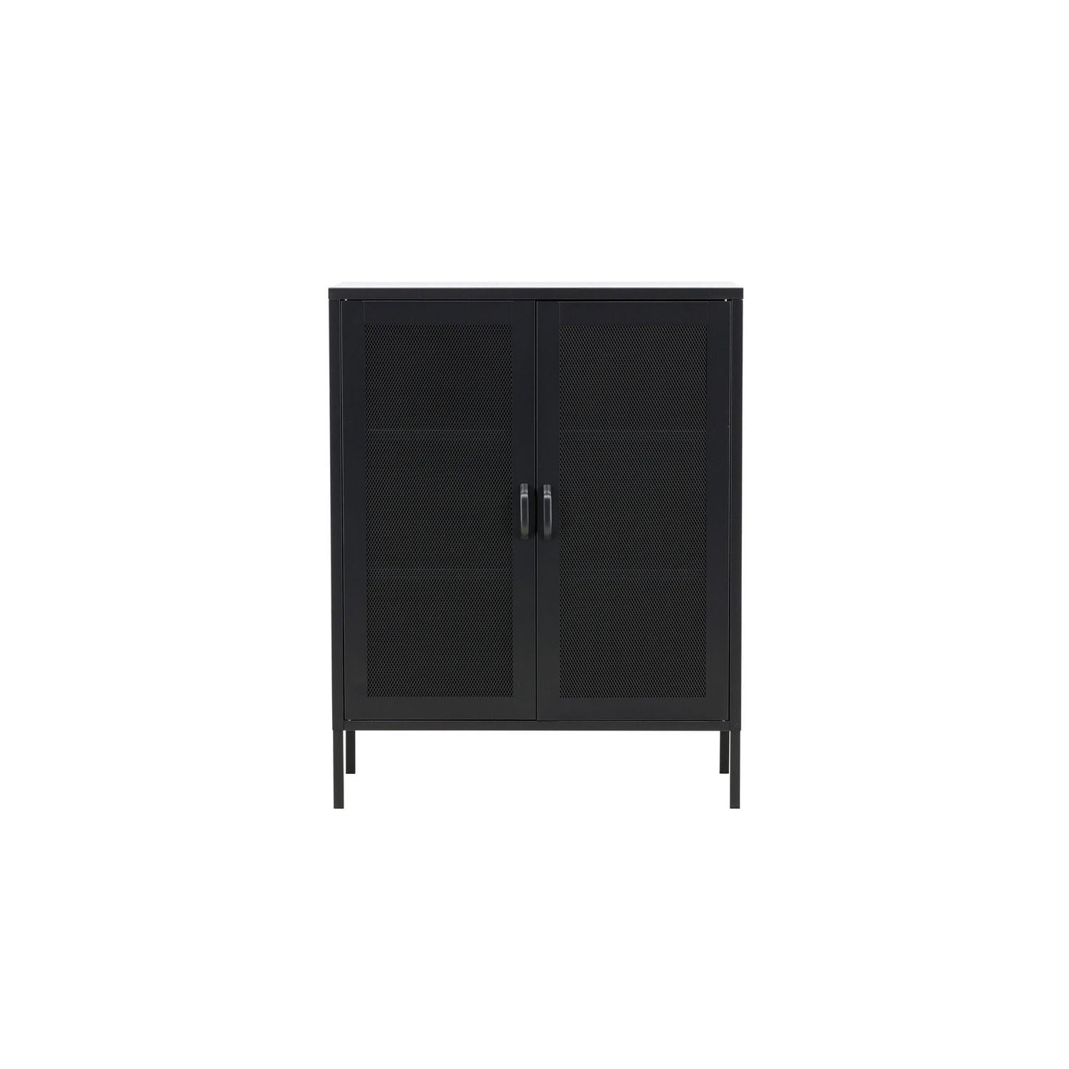 Kommode Misha 80cm aus Metall - Schwarz-Kommoden-Venture Home-le canapé