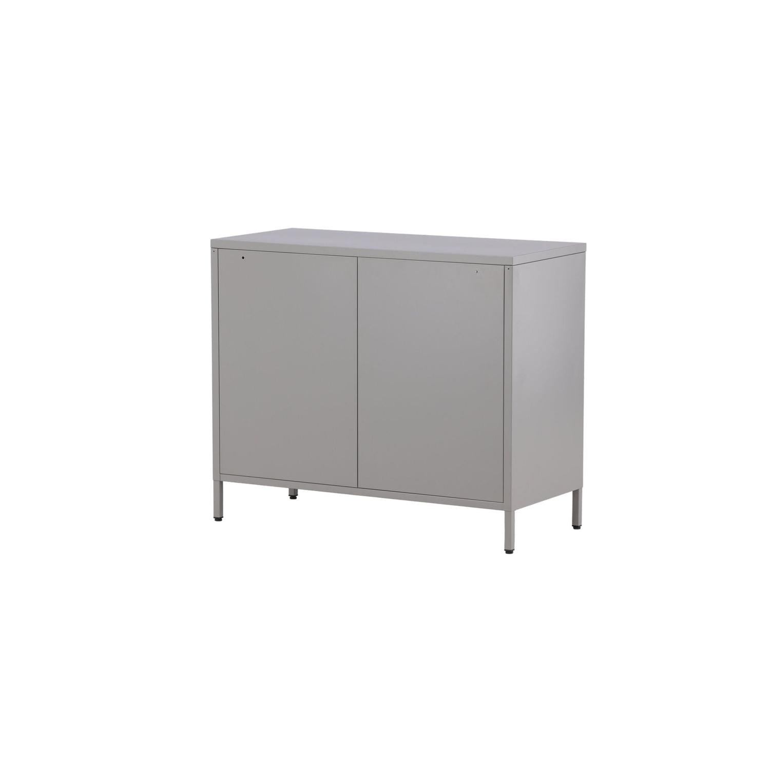 Kommode Nett 90cm mit Gittertüren - Hellgrau-Kommoden-Venture Home-le canapé