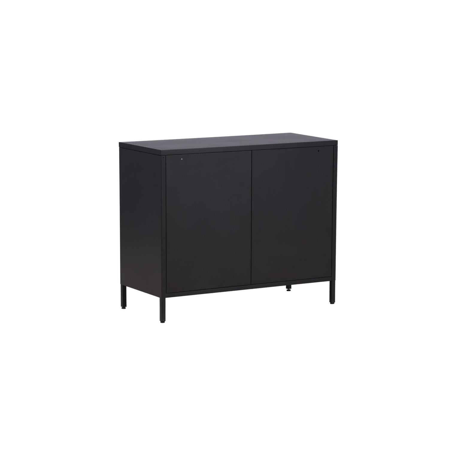 Kommode Nett 90cm mit Gittertüren - Schwarz-Kommoden-Venture Home-le canapé