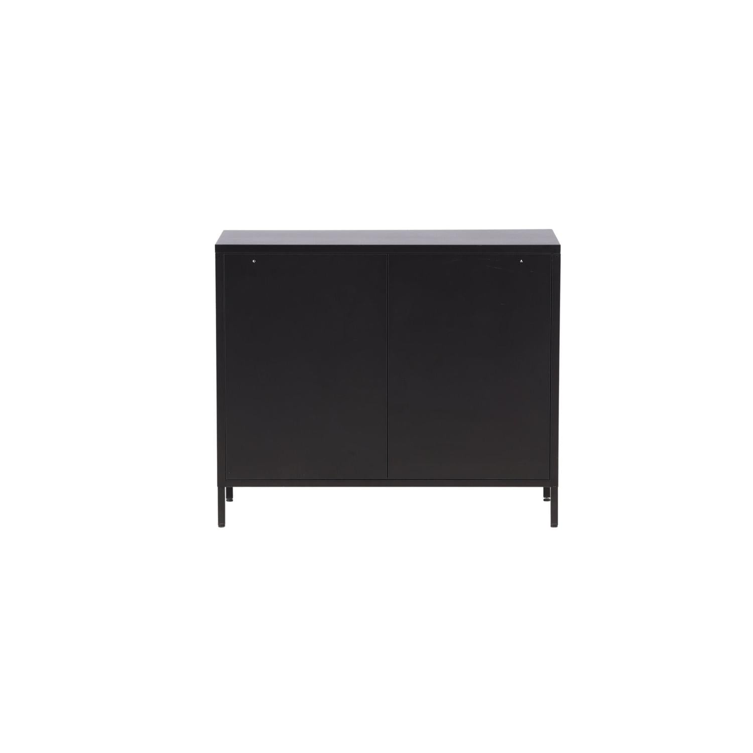 Kommode Nett 90cm mit Gittertüren - Schwarz-Kommoden-Venture Home-le canapé