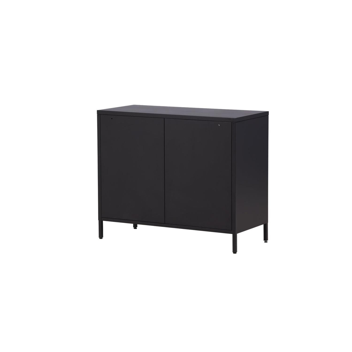 Kommode Nett 90cm mit Gittertüren - Schwarz-Kommoden-Venture Home-le canapé