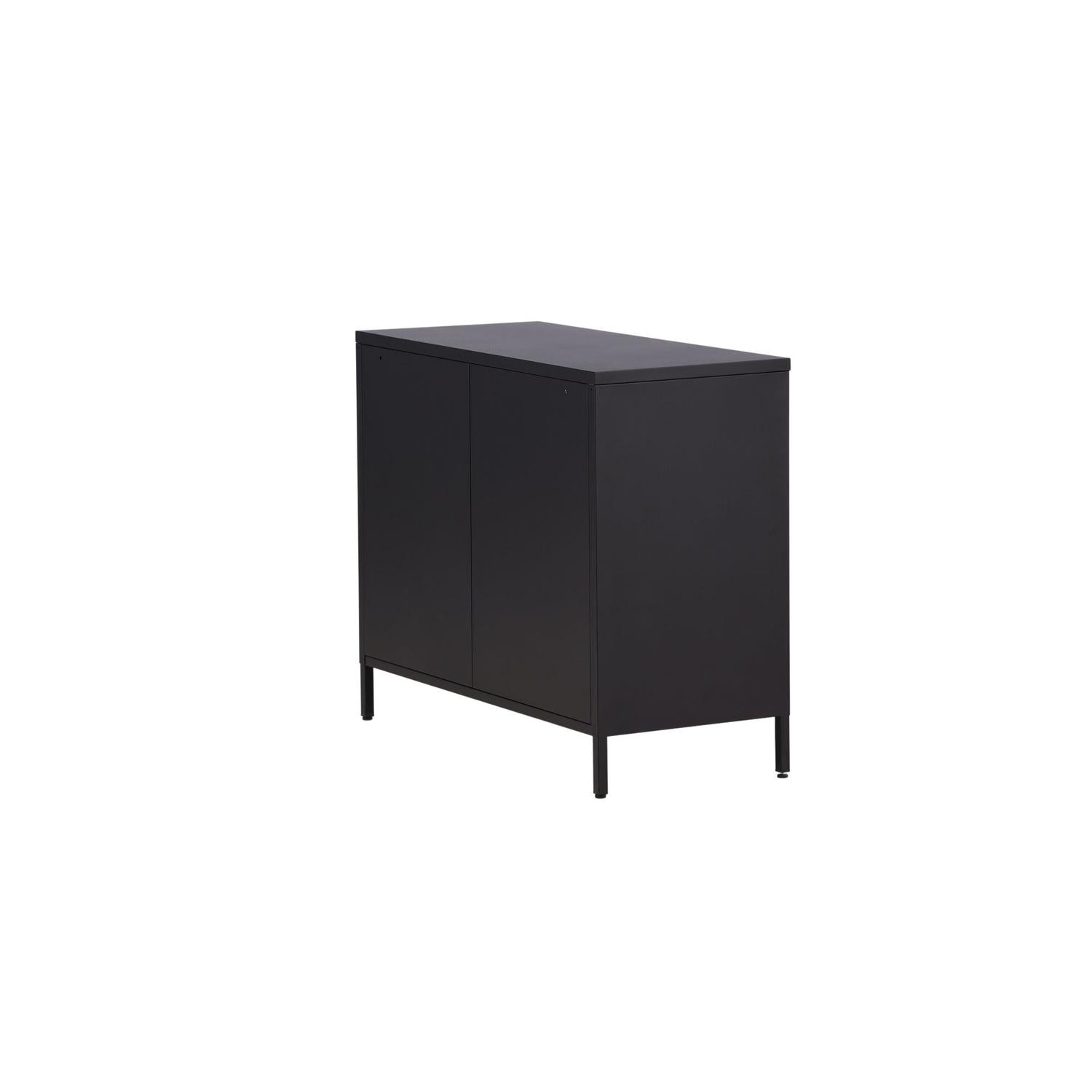 Kommode Nett 90cm mit Gittertüren - Schwarz-Kommoden-Venture Home-le canapé