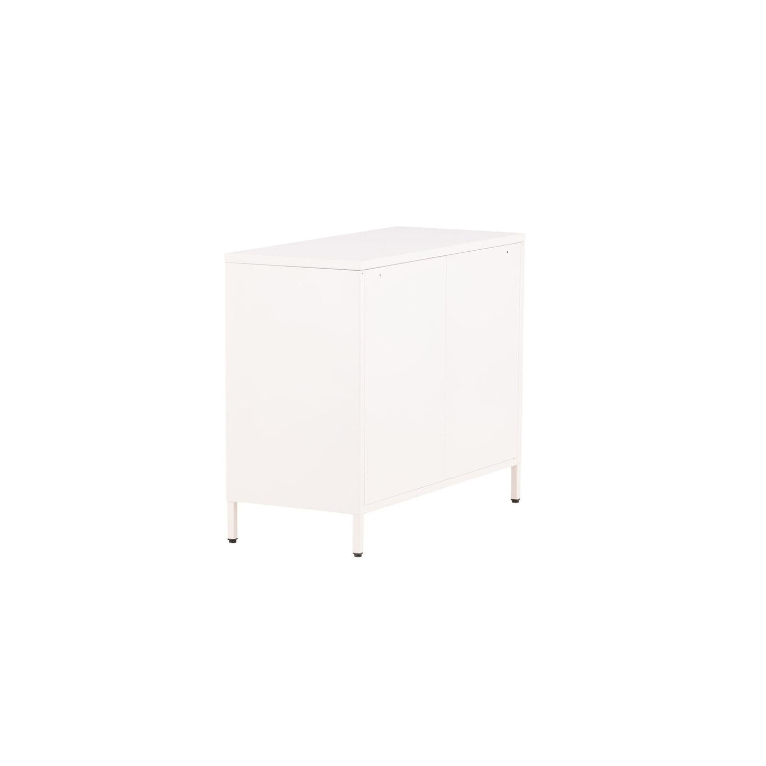Kommode Nett 90cm mit Gittertüren - Weiß-Venture Home-le canapé