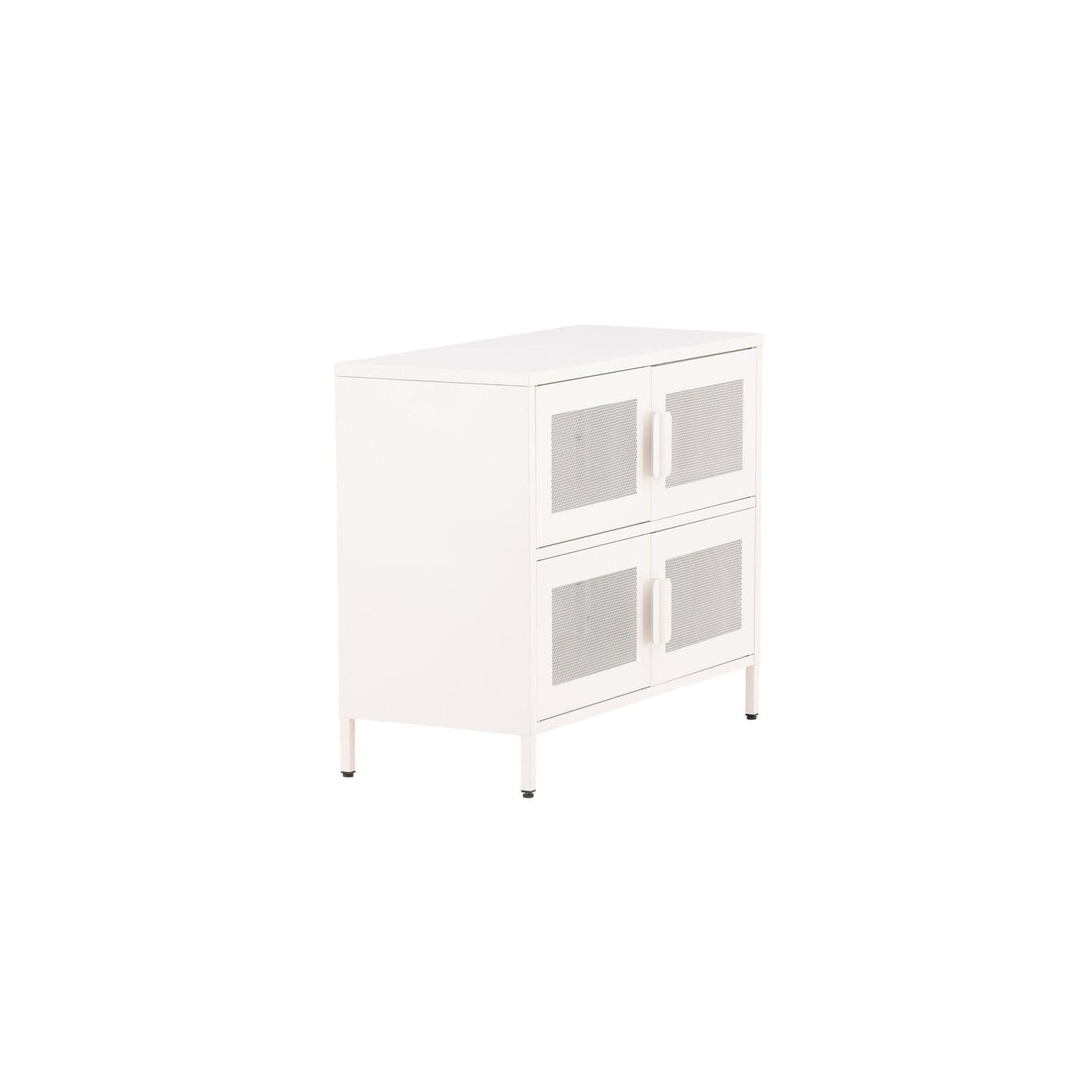 Kommode Nett 90cm mit Gittertüren - Weiß-Venture Home-le canapé