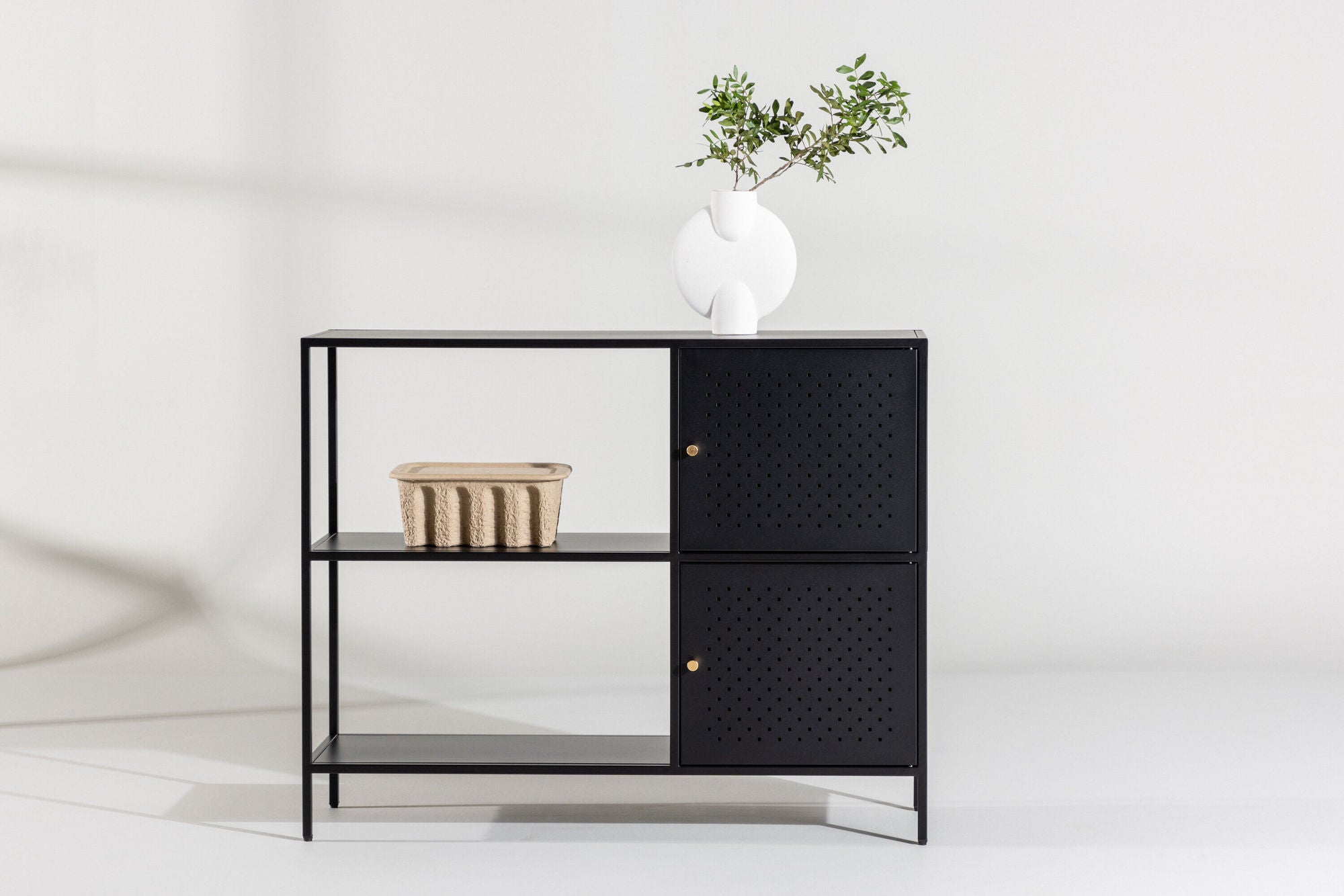 Kommode Salta aus Metall 100cm - Schwarz-Kommoden-Venture Home-le canapé