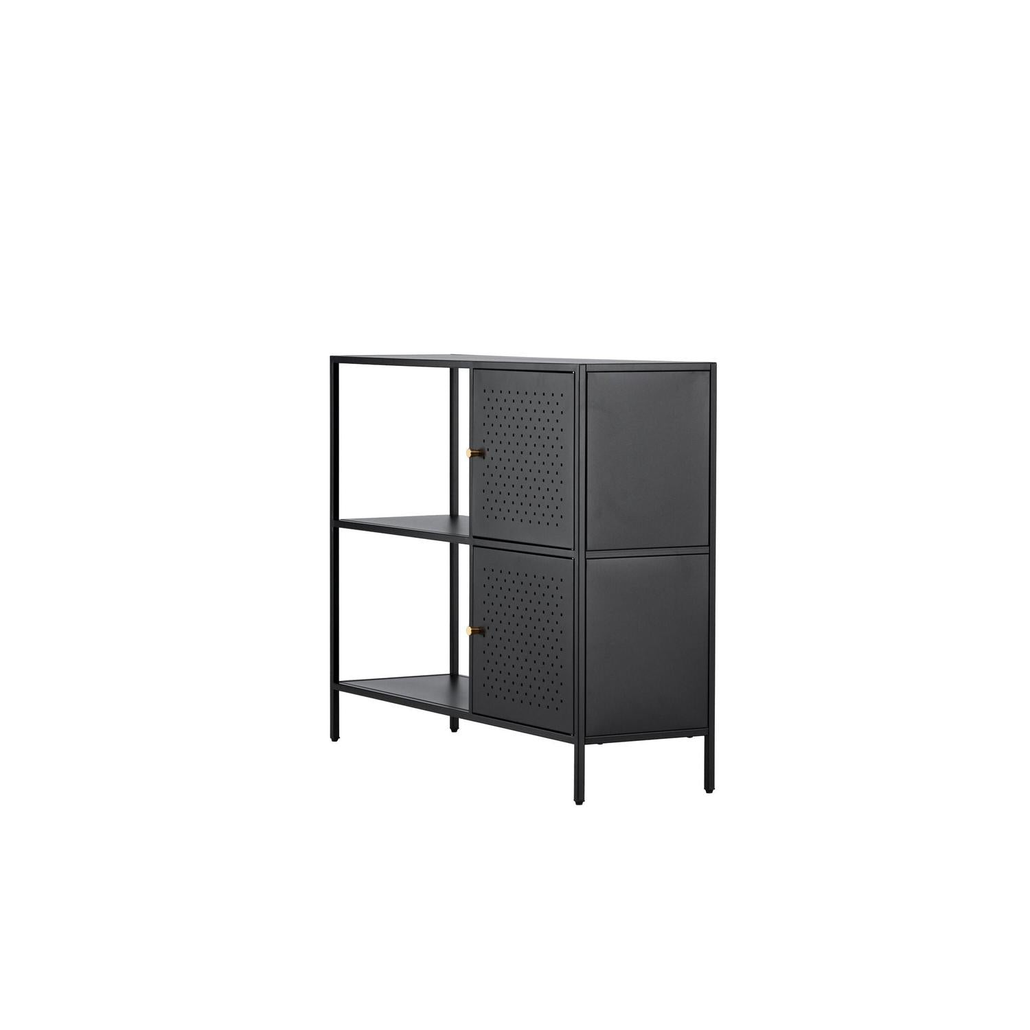 Kommode Salta aus Metall 100cm - Schwarz-Kommoden-Venture Home-le canapé