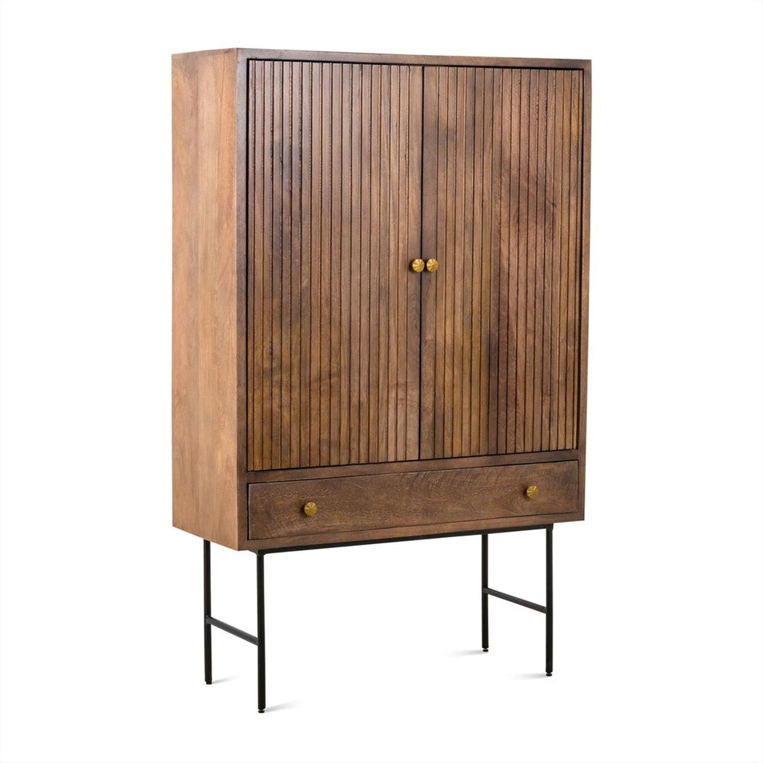 Kommode Seine 160cm aus Mangoholz - Dunkelbraun-Kommoden-Benoa-le canapé