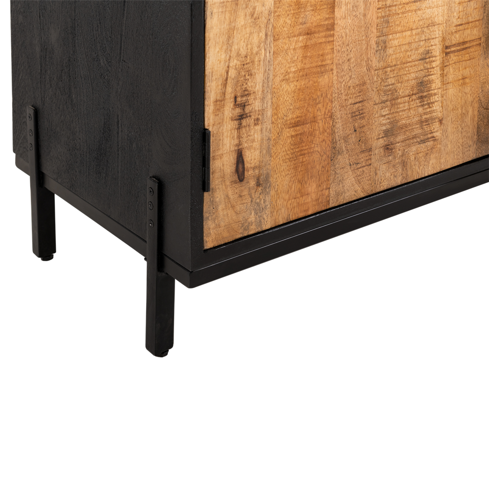 Kommode Sterre 145cm - Hellbraun/Schwarz-Kommoden-Benoa-le canapé
