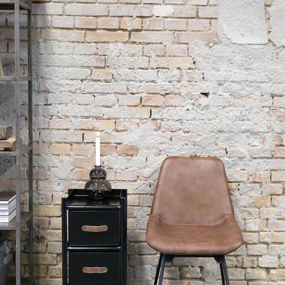 Kommode Zoe aus Eisen mit 2 Schubladen - Schwarz-Kommoden-Trademark Living-le canapé