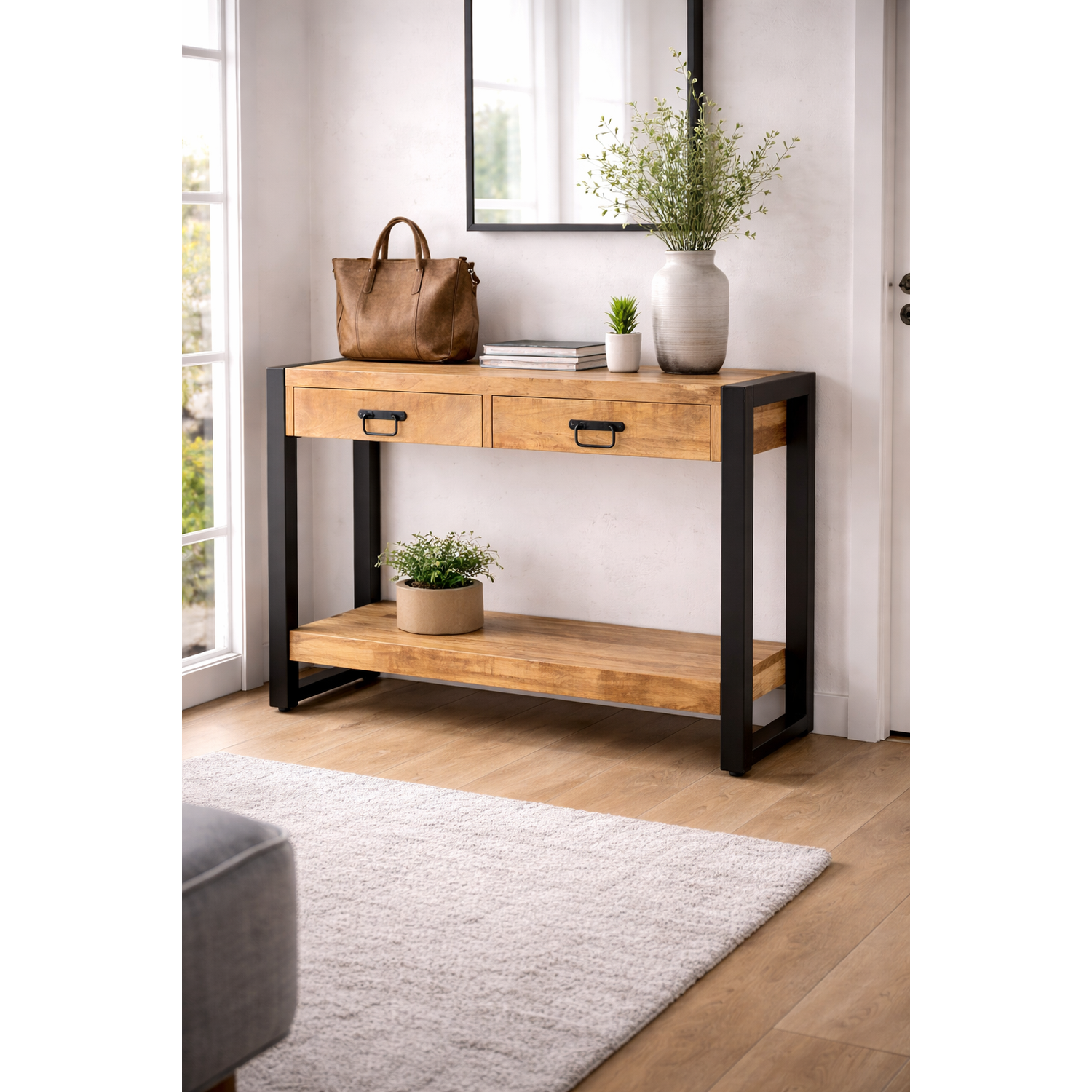 Konsolentisch Britt aus Mangoholz 120cm - Hellbraun-Konsolentische-Benoa-le canapé
