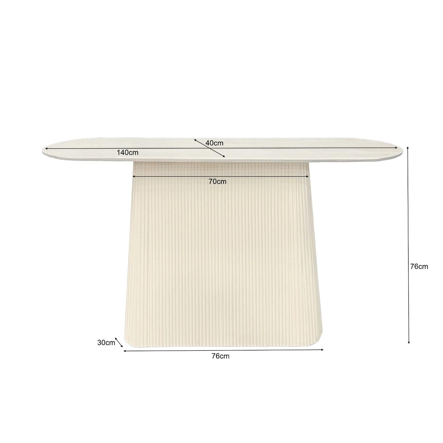 Konsolentisch Patrice 140cm - Cremeweiß-Konsolentische-Livingfurn-le canapé