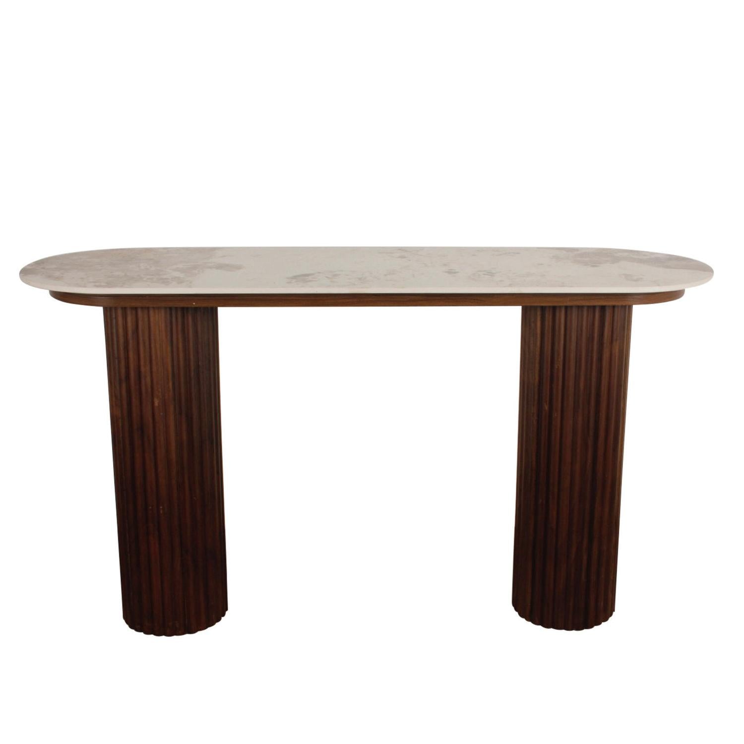 Konsolentisch Urban Chique aus Keramik - Beige Marmoroptik-Konsolentische-Pole to Pole-le canapé
