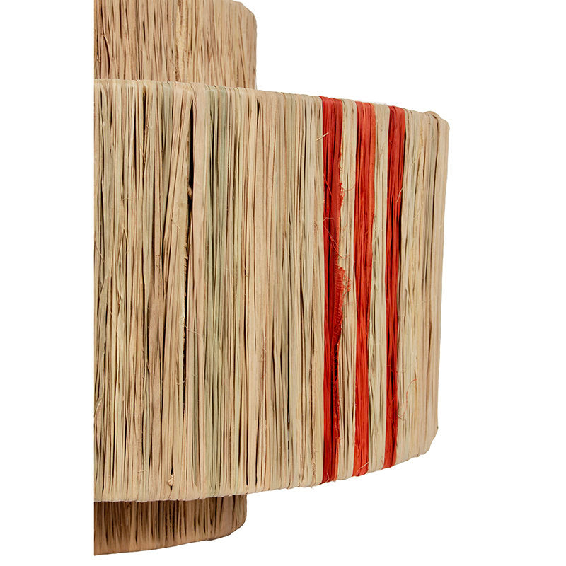 Lampenschirm Raffia Streifen Orange-Pole to Pole-le canapé
