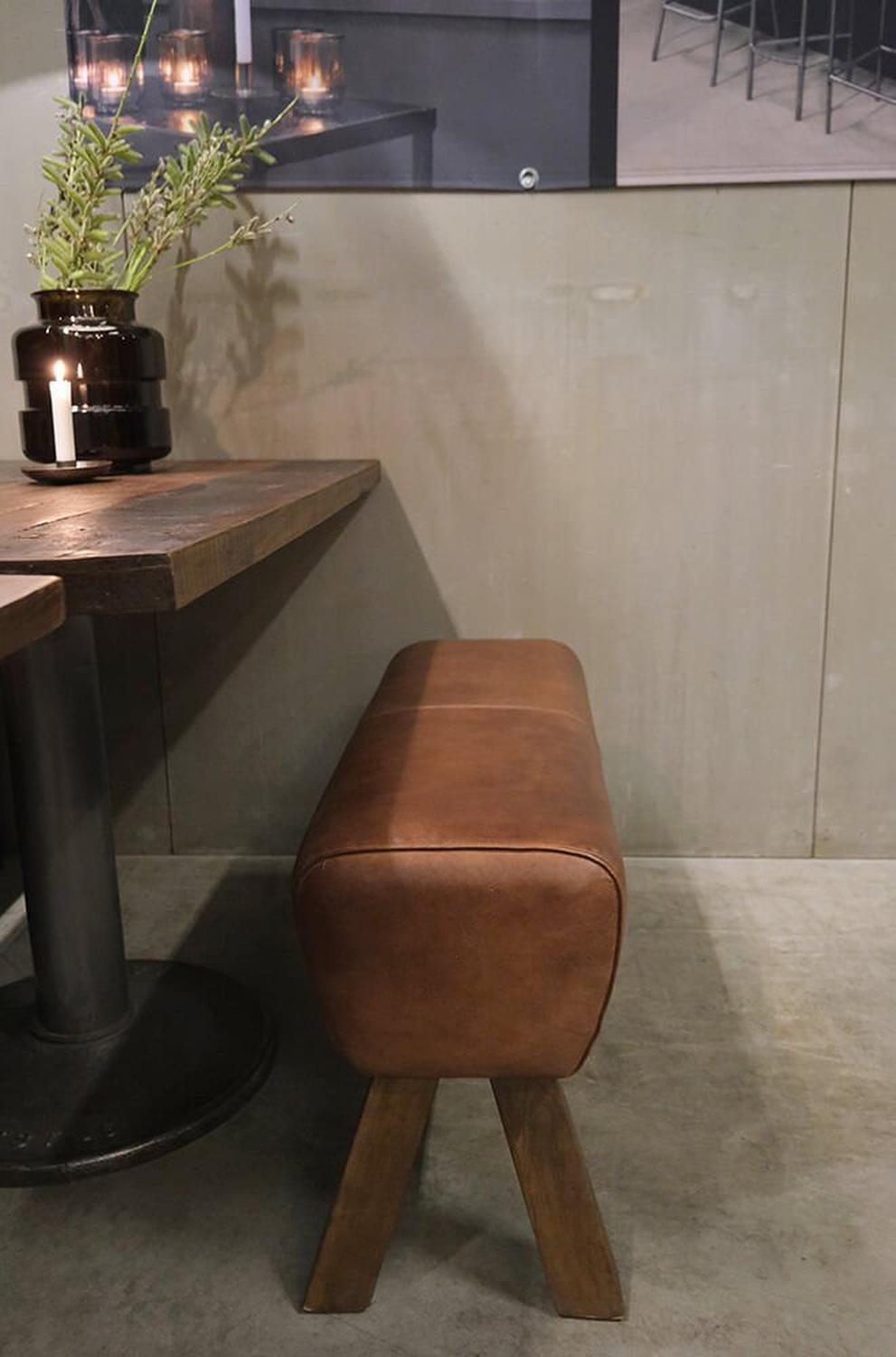 Lederbock Sitzbank Bonnie-Lederböcke-Trademark Living-le canapé