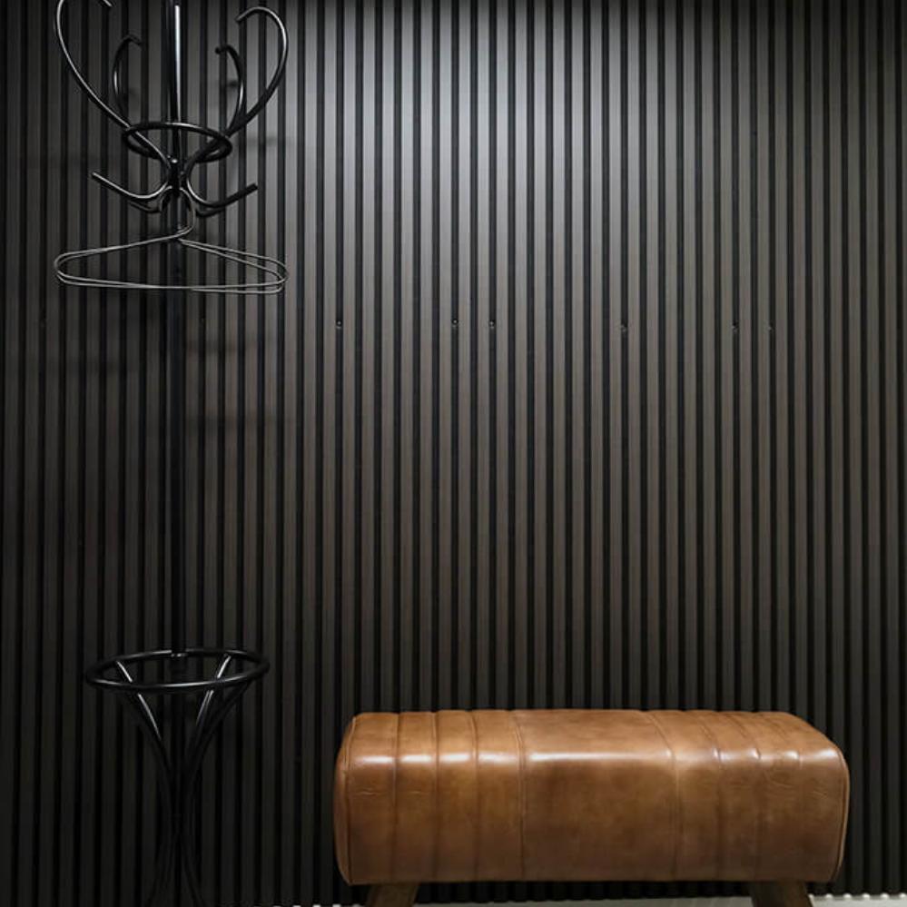 Lederbock Wilma mit Steppnähten - Braun-Bänke-Trademark Living-le canapé