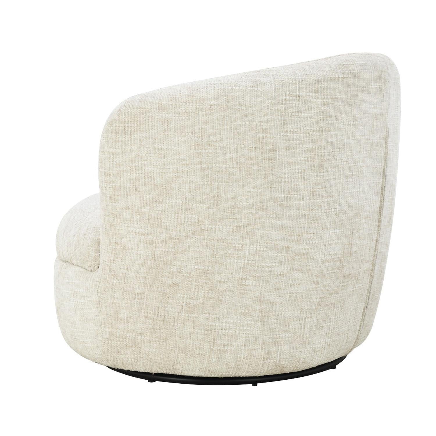 Loungesessel Britt drehbar - Cremeweiß-Loungesessel-Livingfurn-le canapé