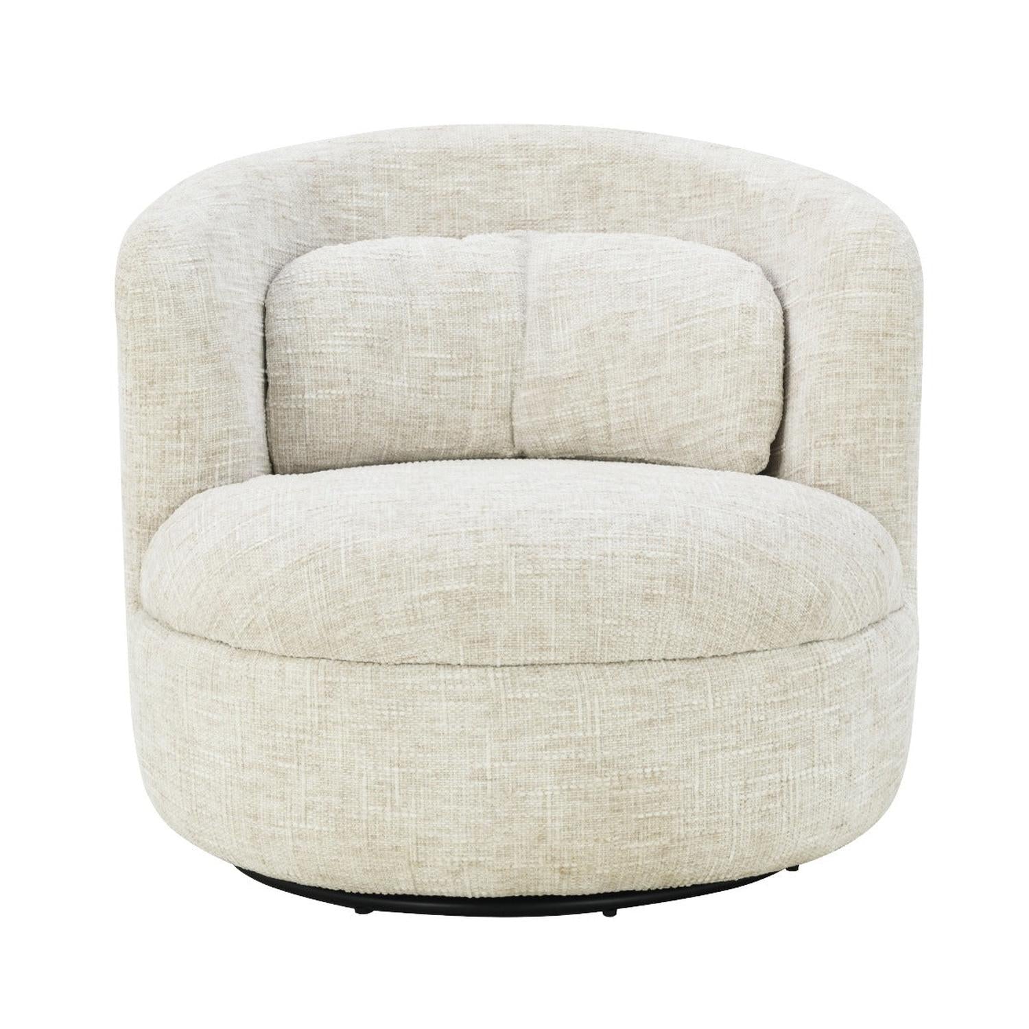 Loungesessel Britt drehbar - Cremeweiß-Loungesessel-Livingfurn-le canapé