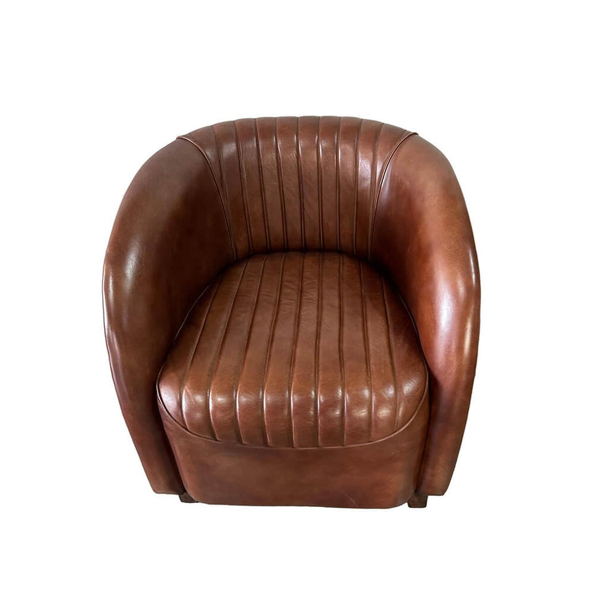 Loungesessel Daniel aus Büffelleder - Braun-Loungesessel-Trademark Living-le canapé