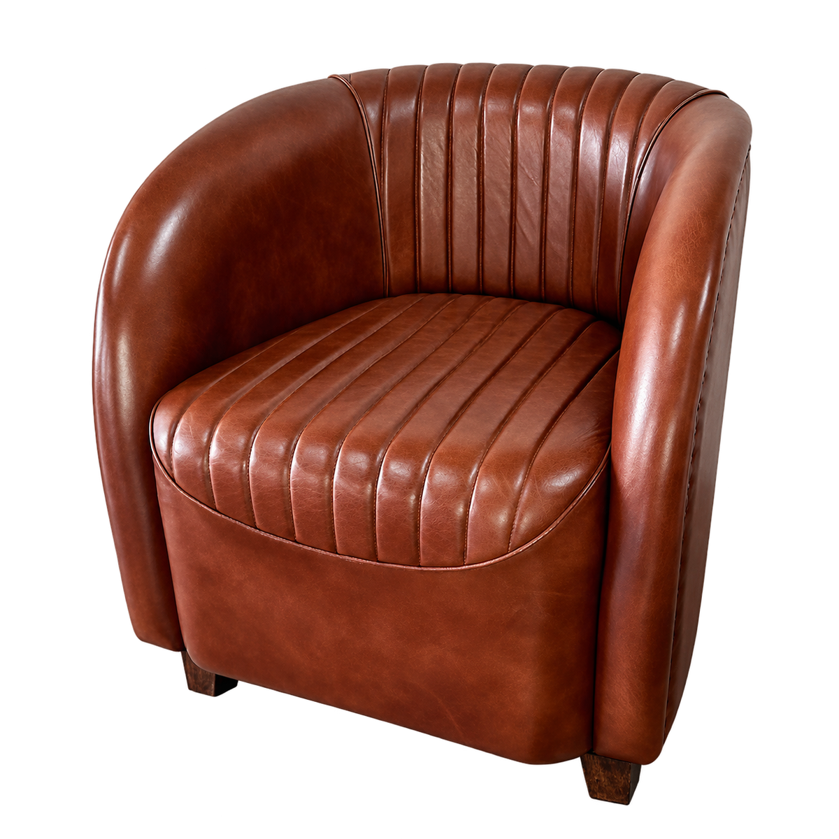Loungesessel Daniel aus Büffelleder - Braun-Loungesessel-Trademark Living-le canapé