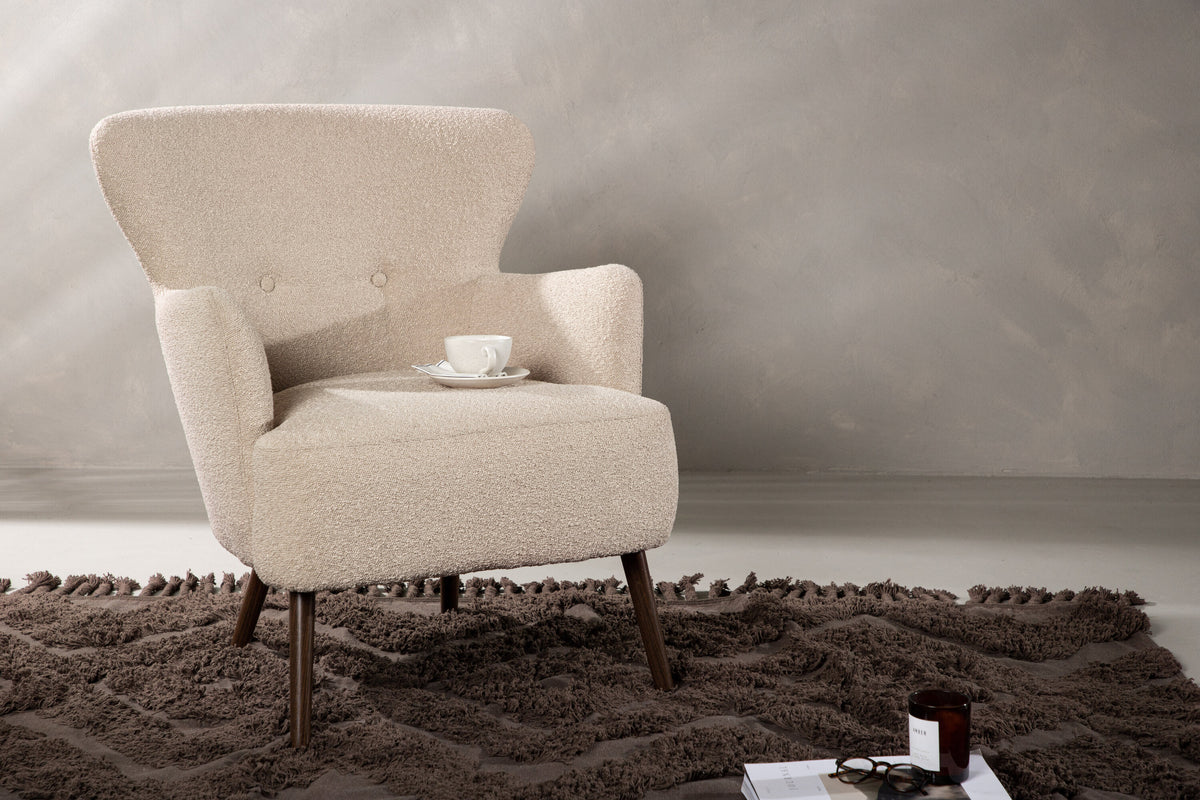 Loungesessel Lincoln mit Armlehnen - Beige-Loungesessel-Venture Home-le canapé