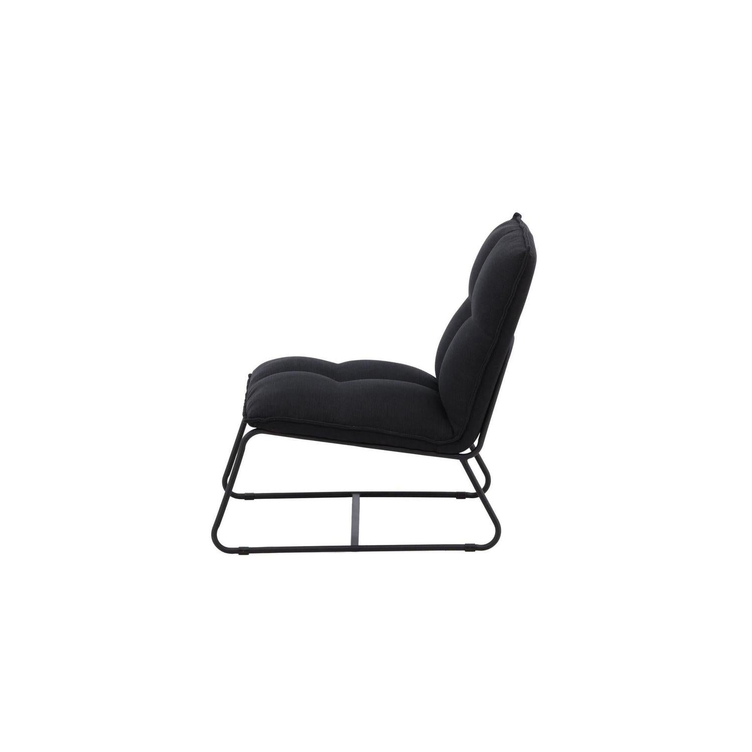 Loungesessel Madison aus Leinen - Schwarz-Sessel-Venture Home-le canapé
