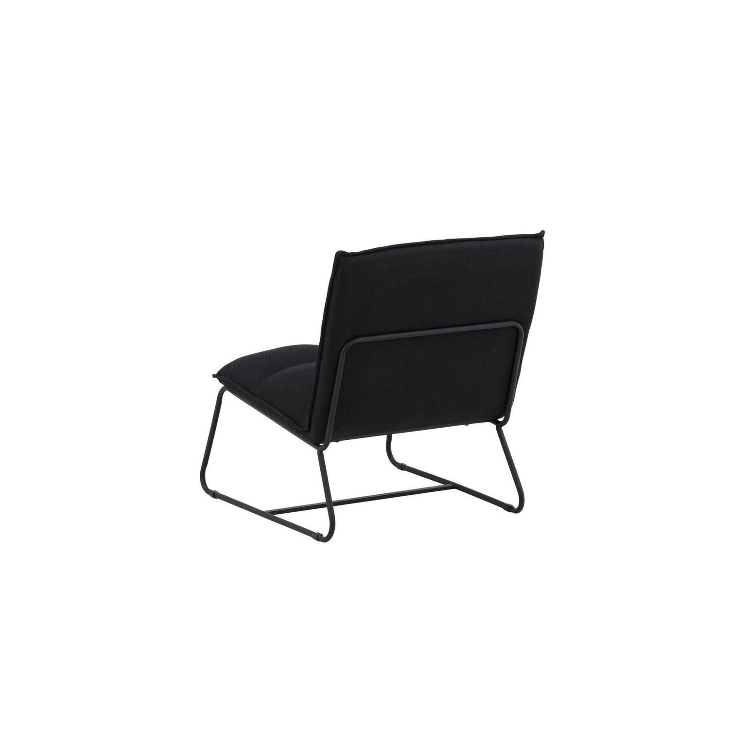 Loungesessel Madison aus Leinen - Schwarz-Sessel-Venture Home-le canapé