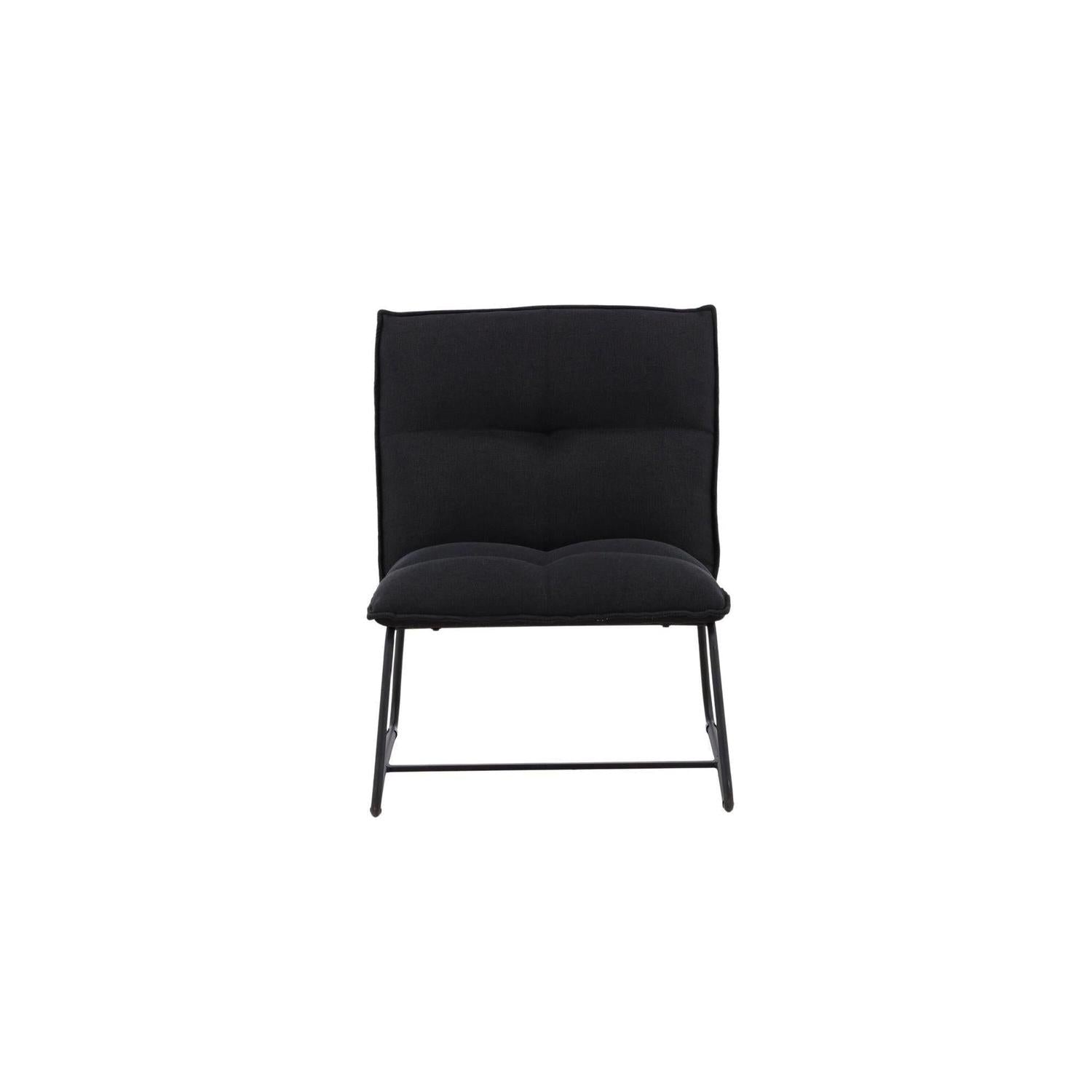 Loungesessel Madison aus Leinen - Schwarz-Sessel-Venture Home-le canapé