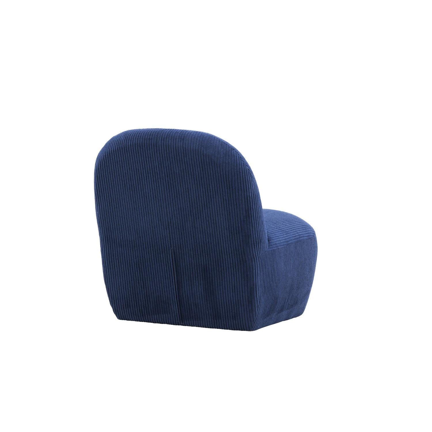 Loungesessel Mahla aus Cord - Blau-Loungesessel-Venture Home-le canapé