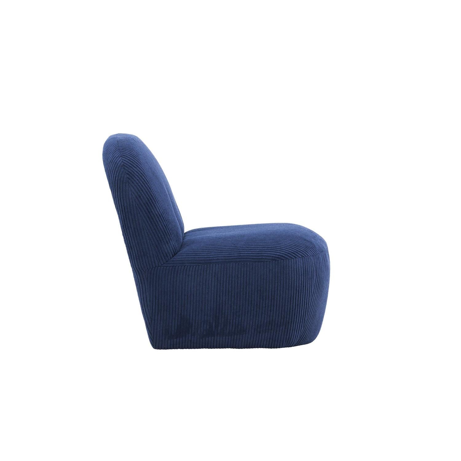 Loungesessel Mahla aus Cord - Blau-Loungesessel-Venture Home-le canapé
