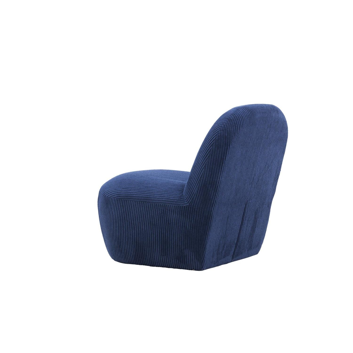 Loungesessel Mahla aus Cord - Blau-Loungesessel-Venture Home-le canapé