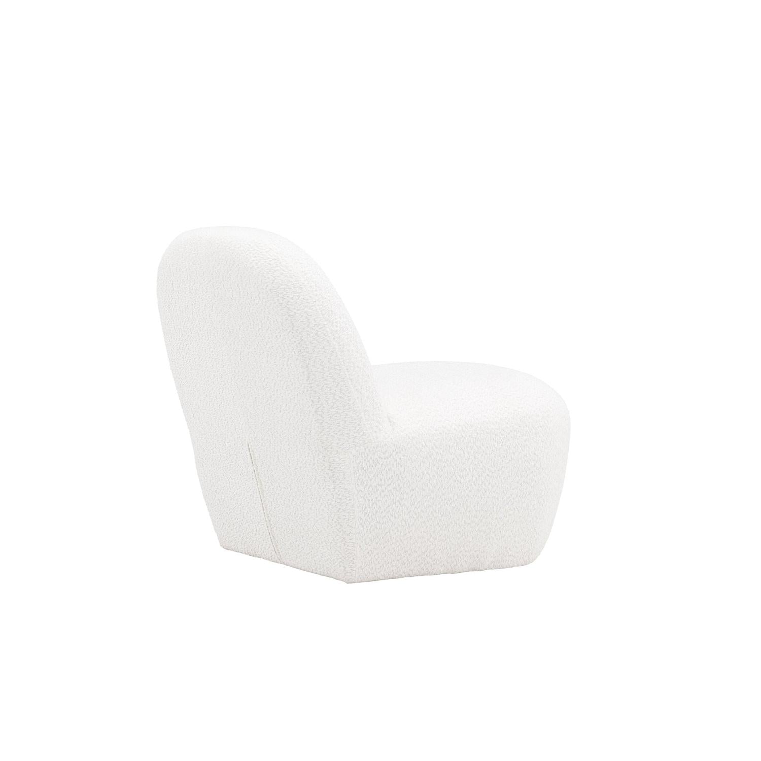 Loungesessel Mahla aus Teddy Bouclé - Weiß-Loungesessel-Venture Home-le canapé