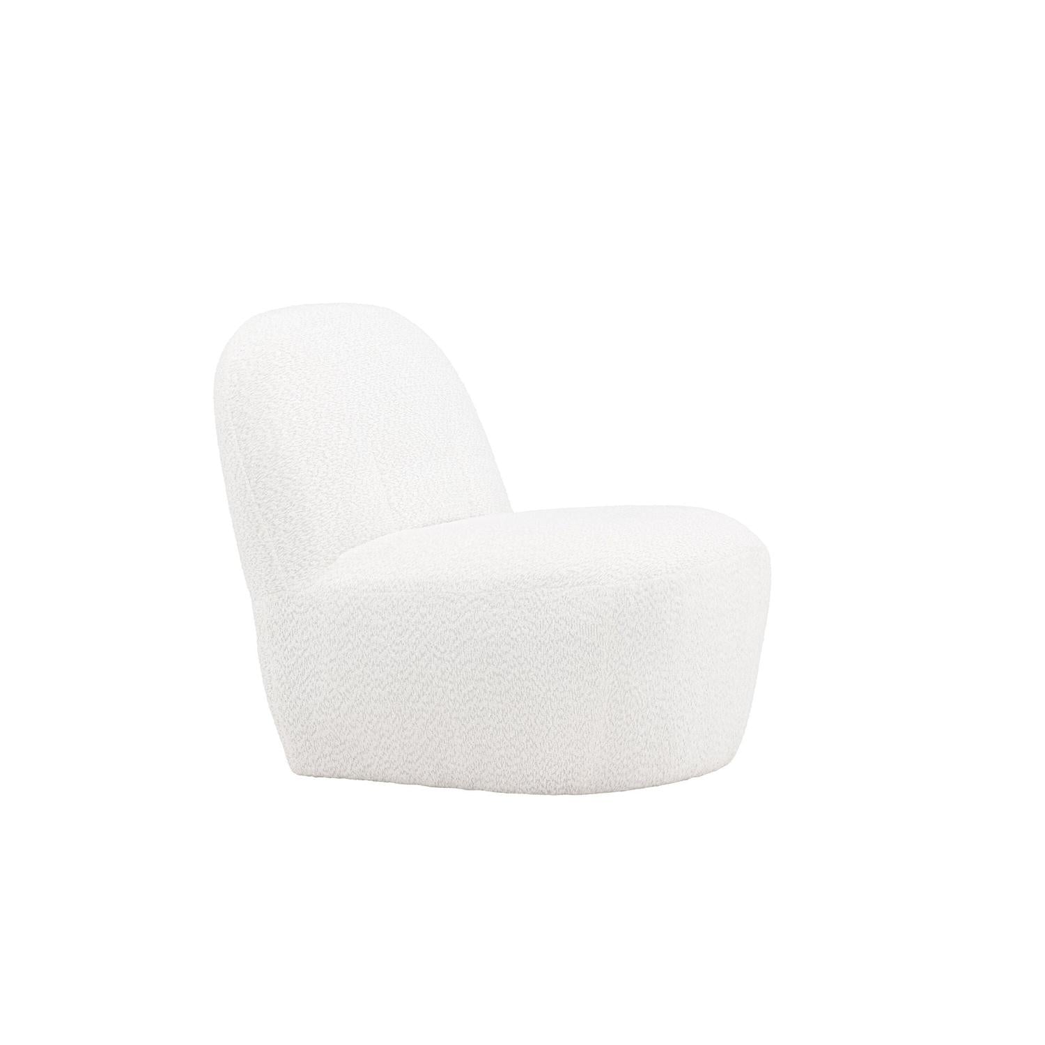 Loungesessel Mahla aus Teddy Bouclé - Weiß-Loungesessel-Venture Home-le canapé