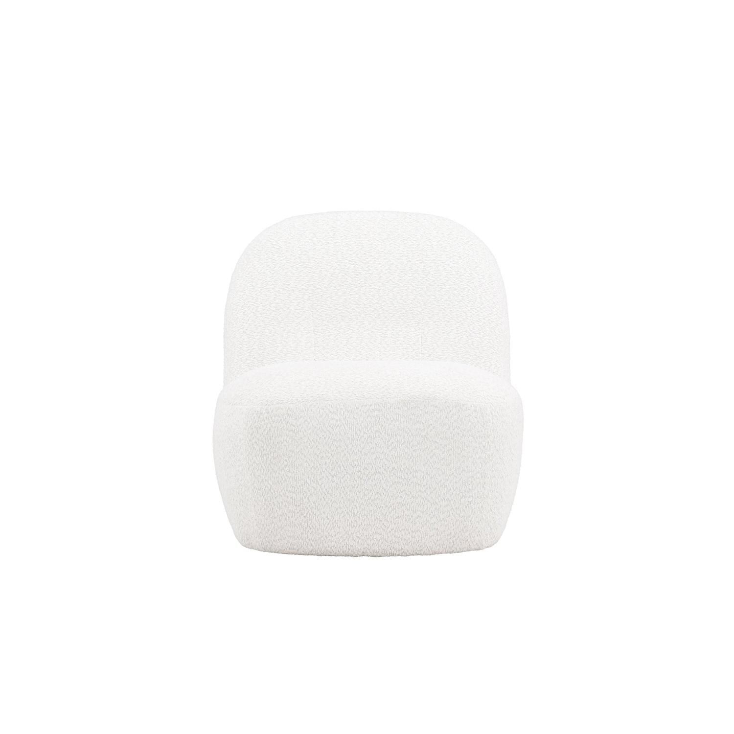Loungesessel Mahla aus Teddy Bouclé - Weiß-Loungesessel-Venture Home-le canapé