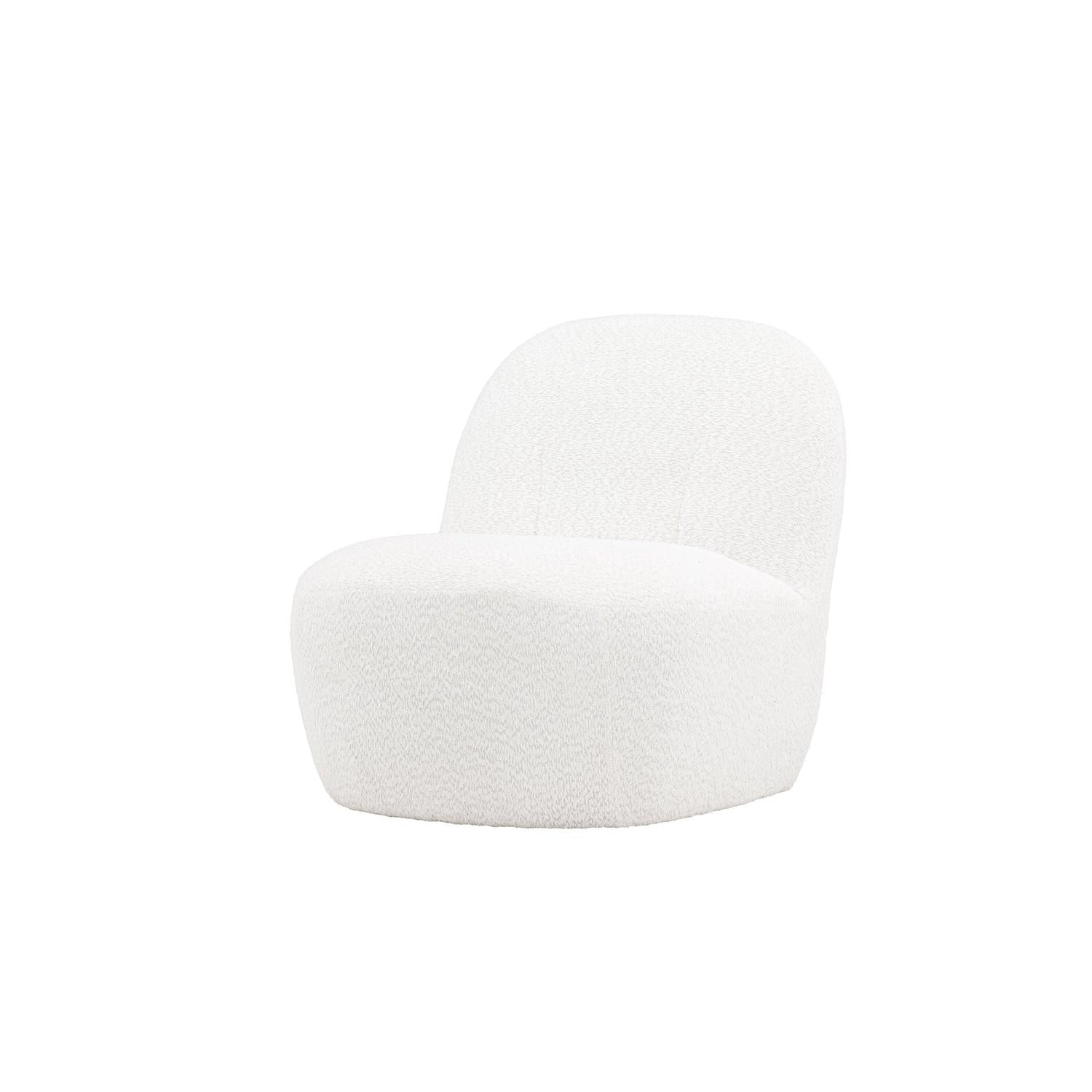 Loungesessel Mahla aus Teddy Bouclé - Weiß-Loungesessel-Venture Home-le canapé