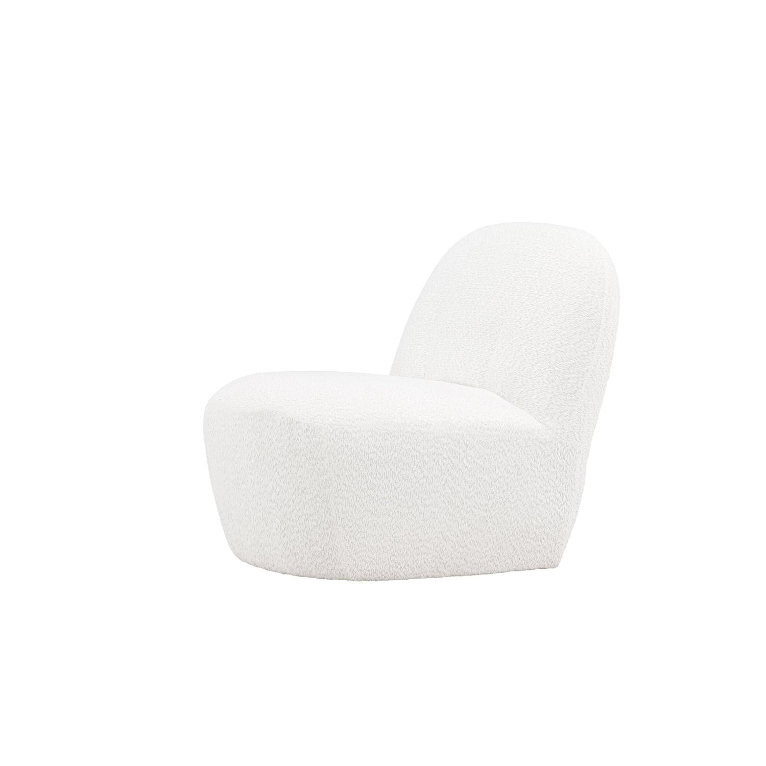 Loungesessel Mahla aus Teddy Bouclé - Weiß-Loungesessel-Venture Home-le canapé