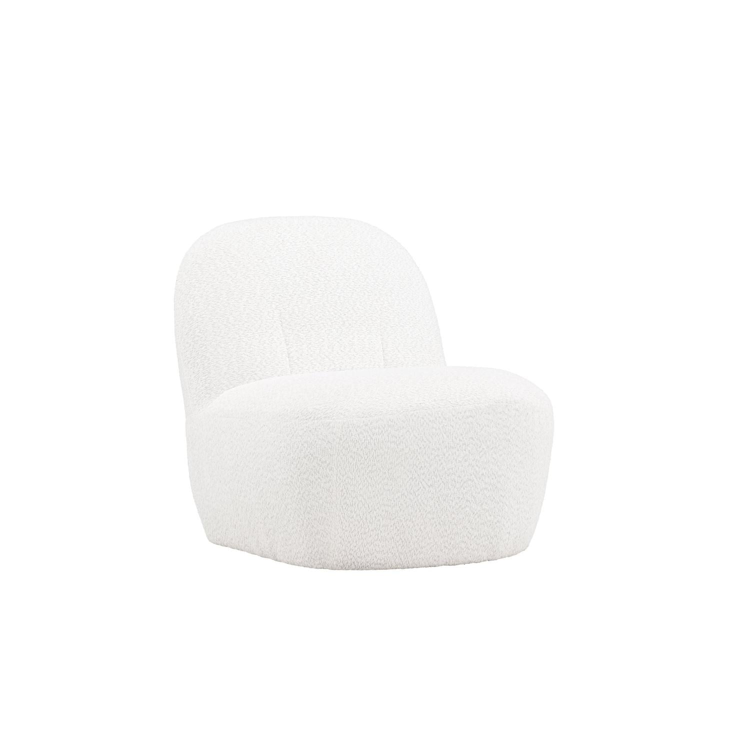 Loungesessel Mahla aus Teddy Bouclé - Weiß-Loungesessel-Venture Home-le canapé