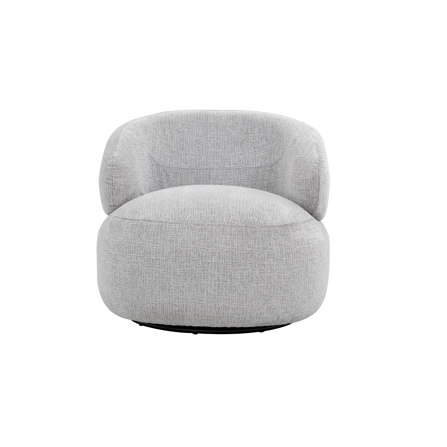 Loungesessel Max drehbar aus Chenille - Grau-Loungesessel-le canapé-le canapé