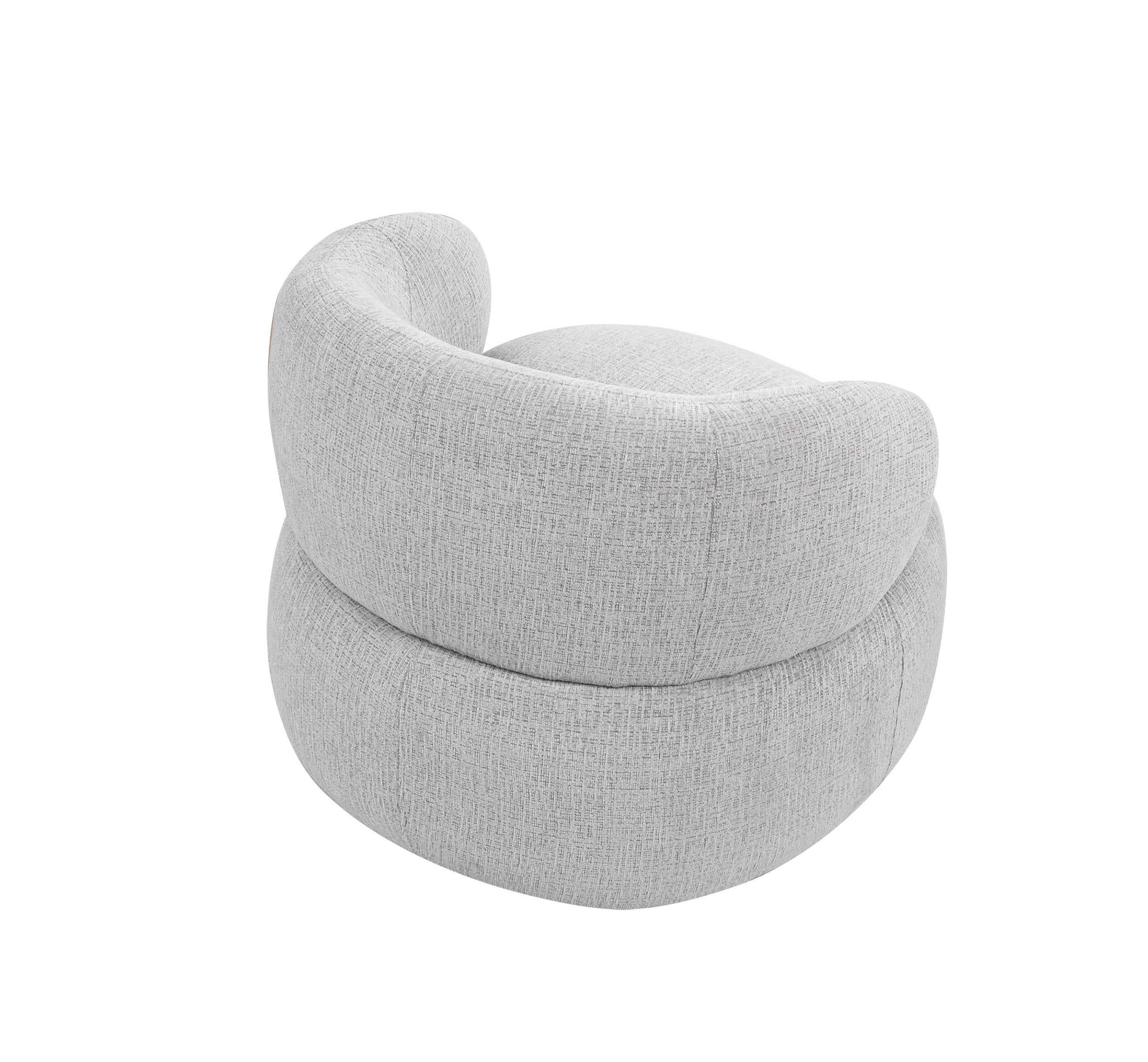 Loungesessel Max drehbar aus Chenille - Grau-Loungesessel-le canapé-le canapé