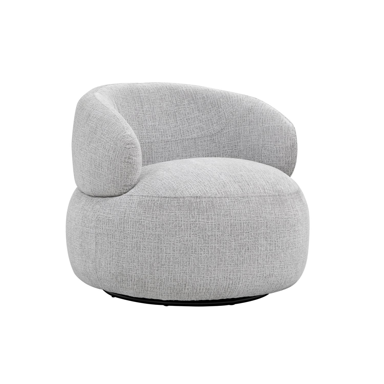 Loungesessel Max drehbar aus Chenille - Grau-Loungesessel-le canapé-le canapé