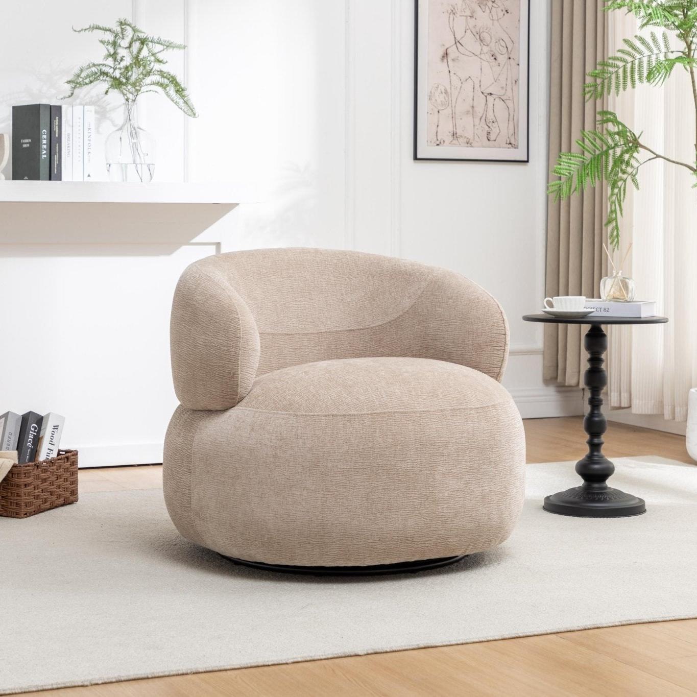 Loungesessel Max drehbar - Beige-Loungesessel-le canapé-le canapé