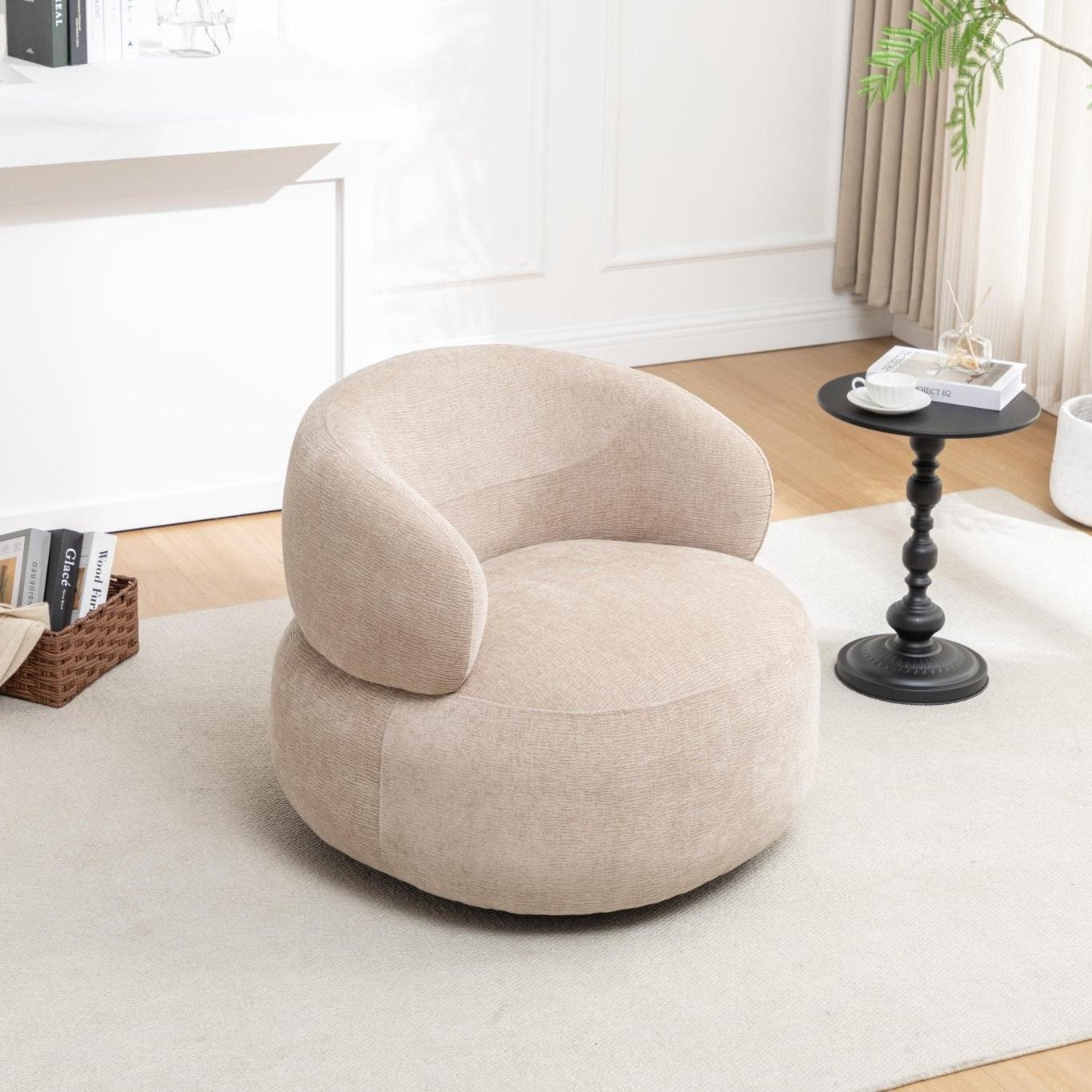 Loungesessel Max drehbar - Beige-Loungesessel-le canapé-le canapé