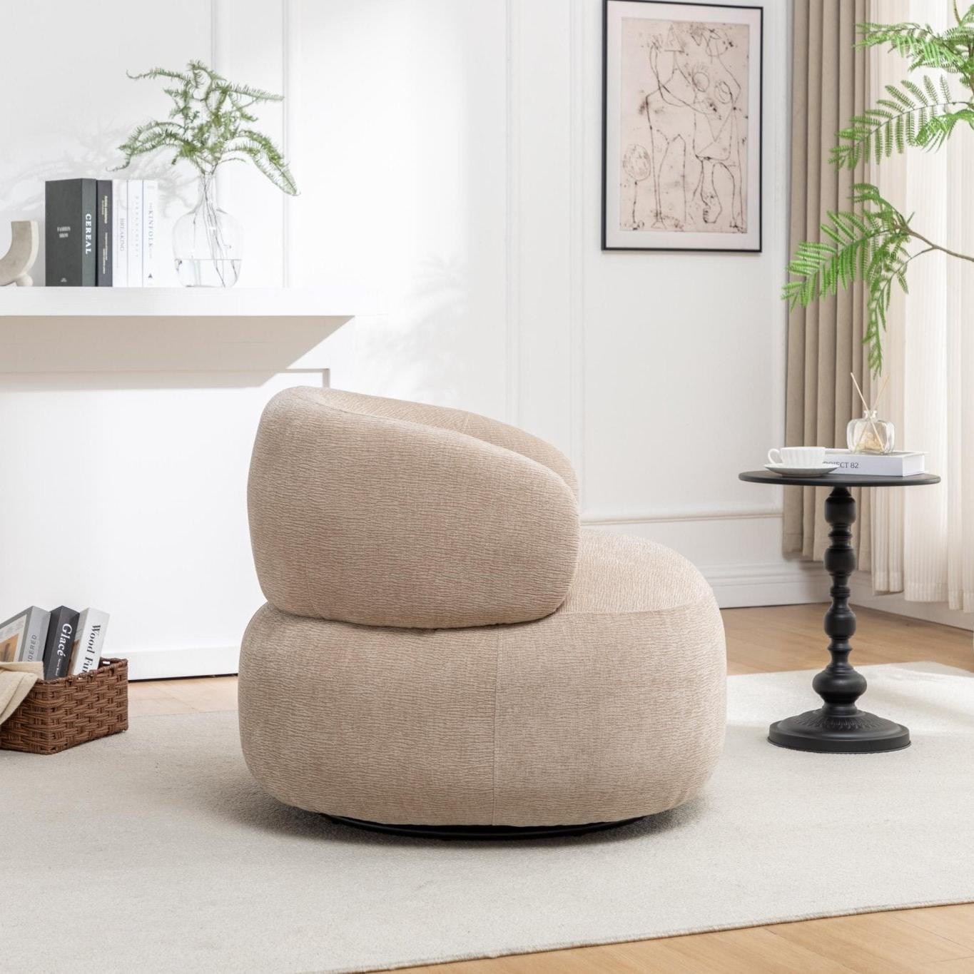 Loungesessel Max drehbar - Beige-Loungesessel-le canapé-le canapé