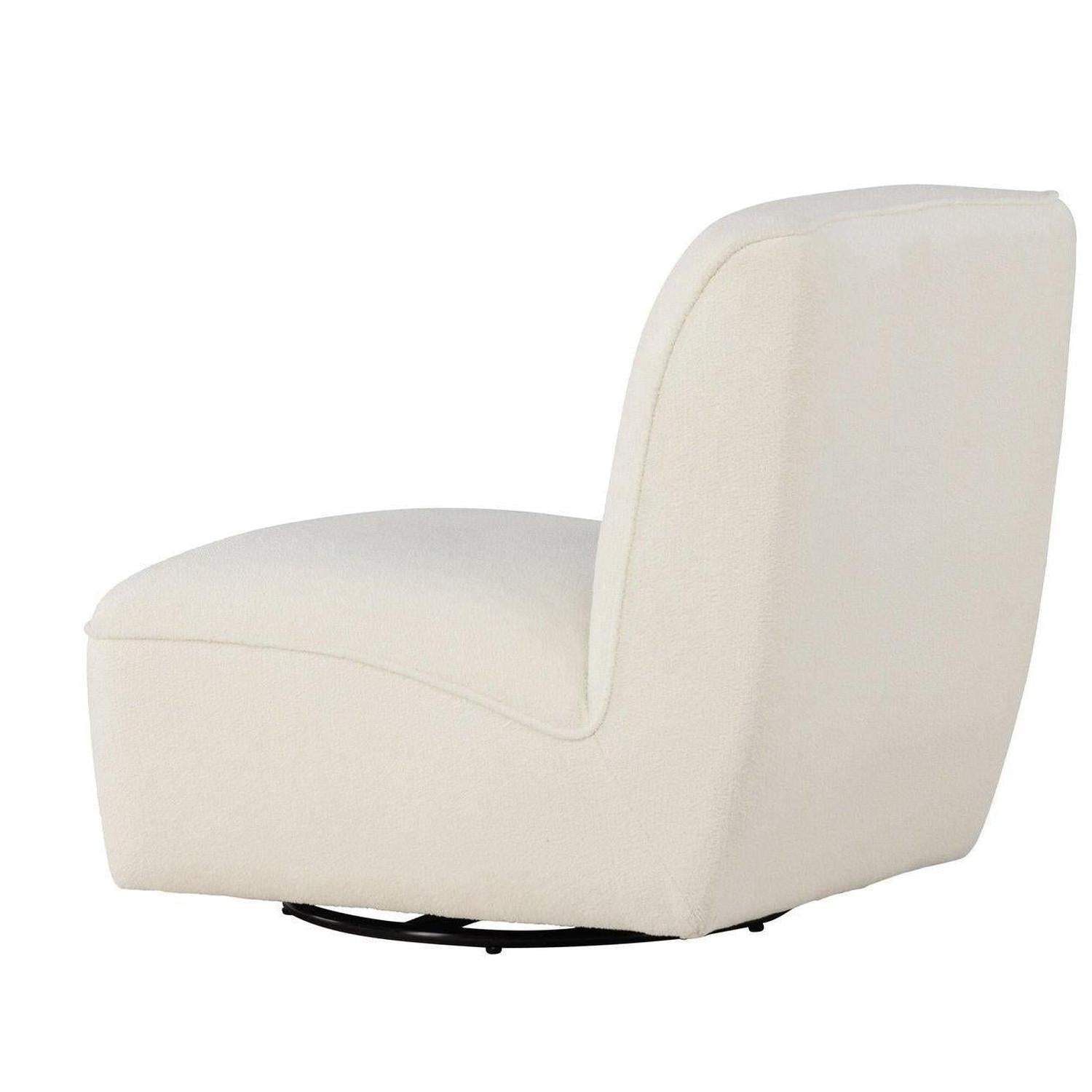 Loungesessel My aus Teddy Bouclé drehbar - Weiß-Loungesessel-Venture Home-le canapé