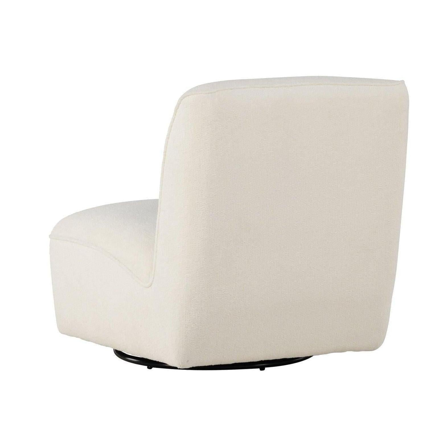 Loungesessel My aus Teddy Bouclé drehbar - Weiß-Loungesessel-Venture Home-le canapé