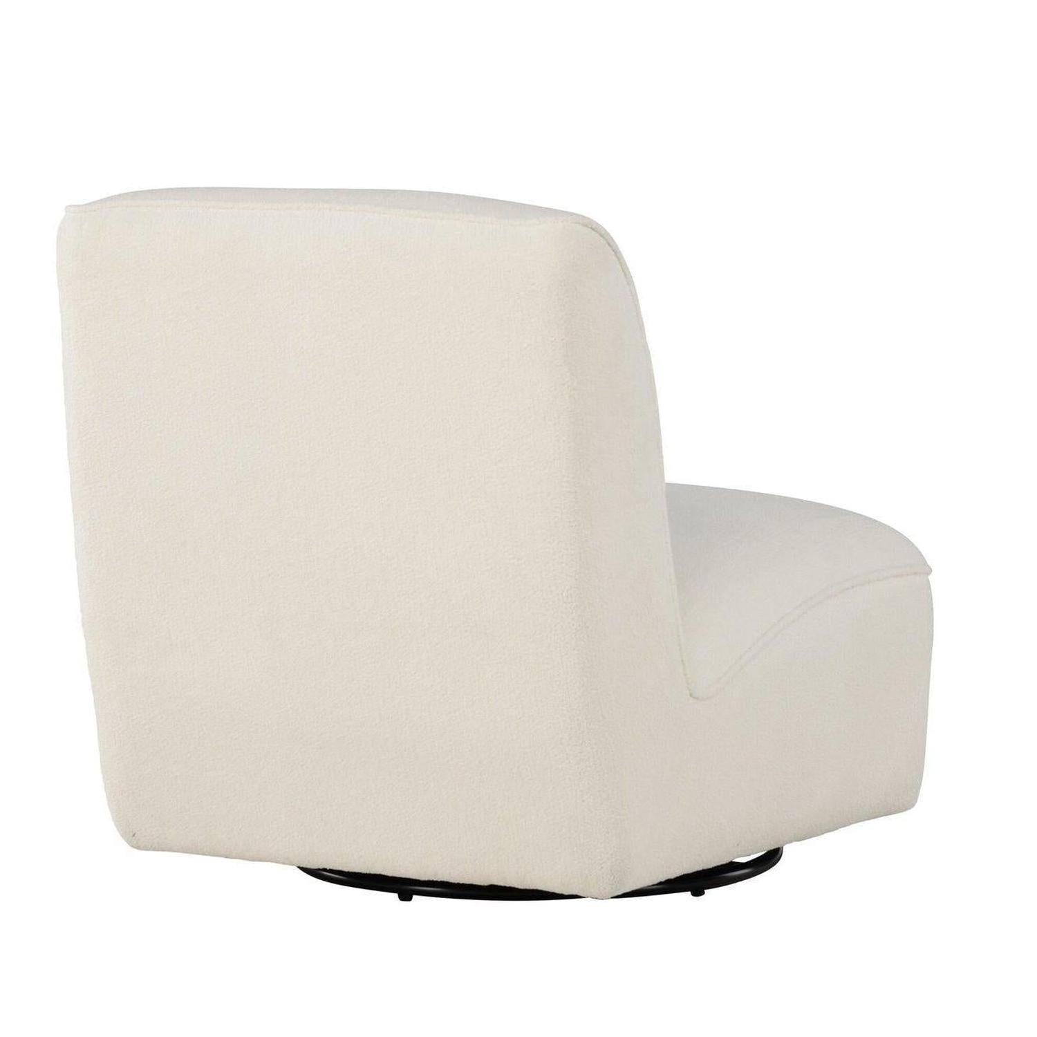 Loungesessel My aus Teddy Bouclé drehbar - Weiß-Loungesessel-Venture Home-le canapé